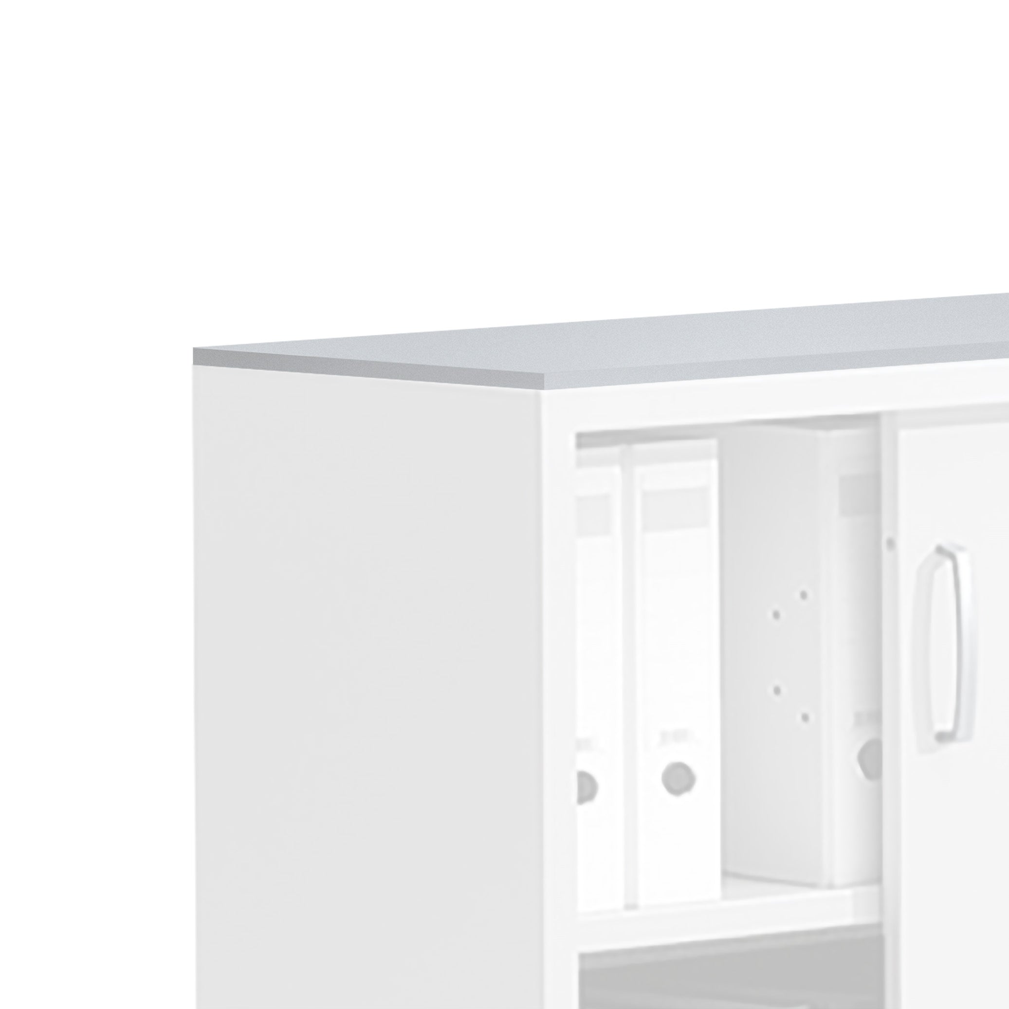 Dekoratives Holztop 1200 × 420 mm, für Flügeltürenschrank, Farbe grau Dekoratives Holztop 1200 × 420 mm, für Flügeltürenschrank, Farbe grau