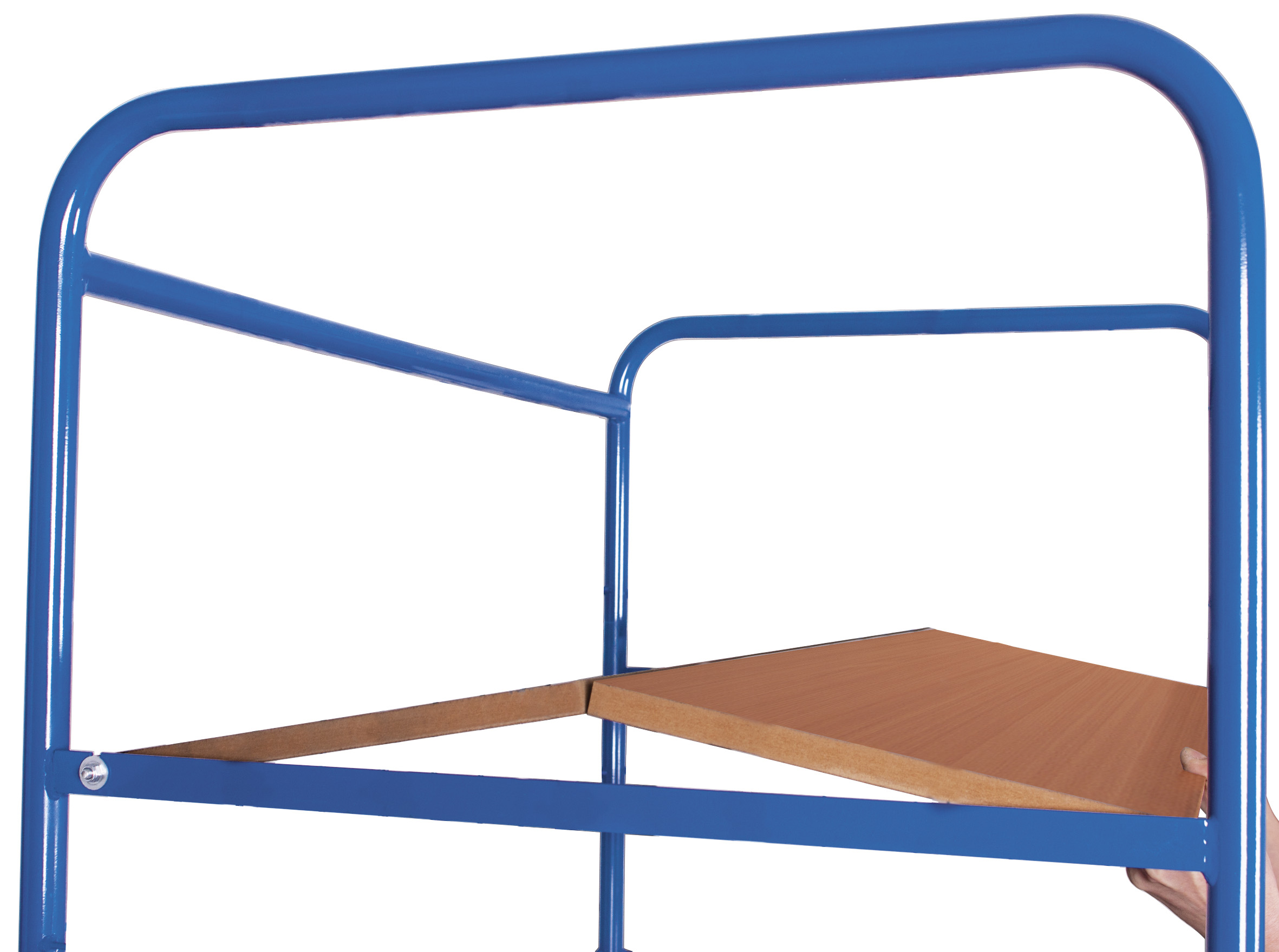 Offener Etagenwagen hoch mit klappbaren Etagenböden, Ladefläche 1175 × 800 mm, RAL 5010, ideal für Lager & Werkstatt