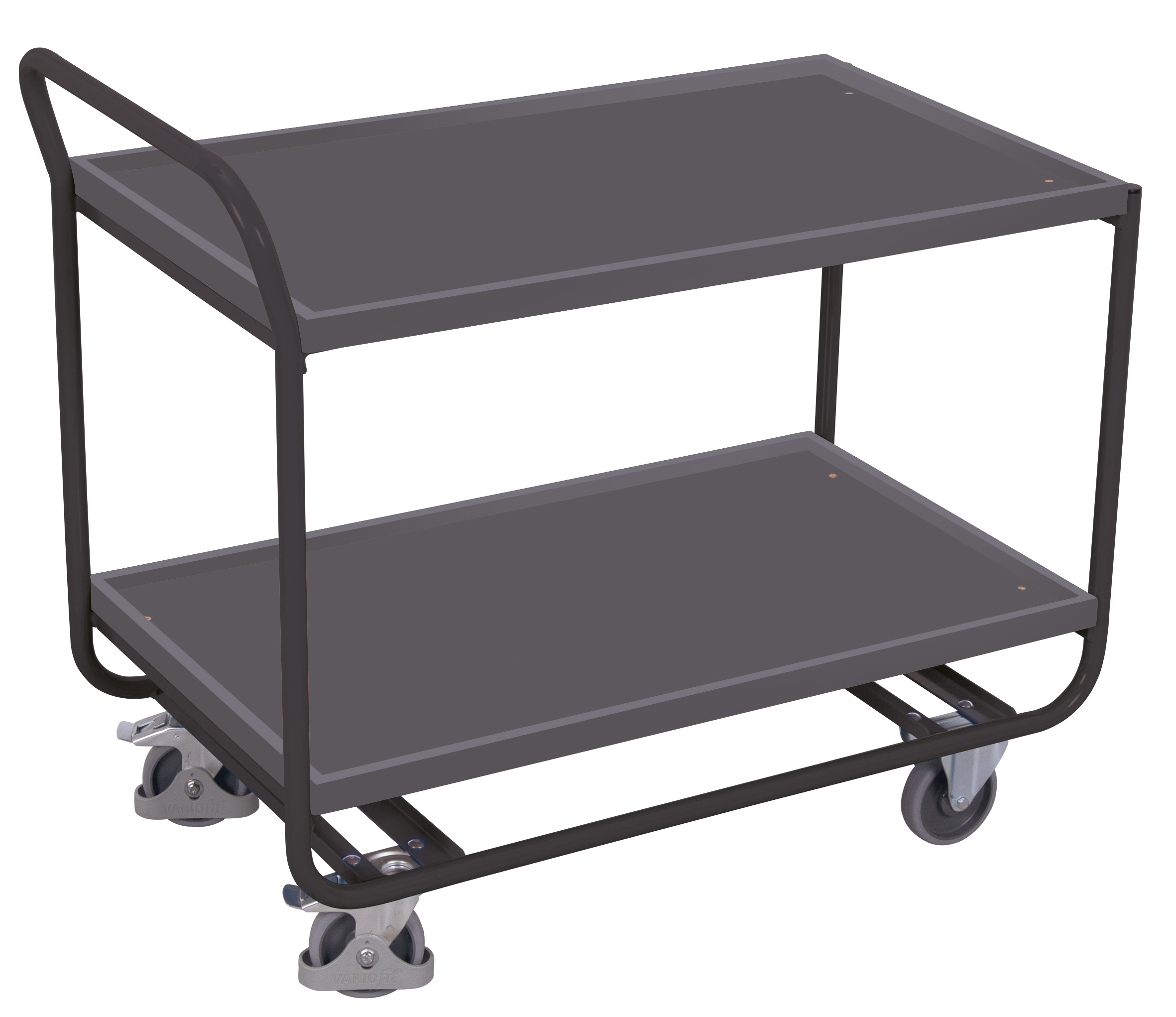 Stabiler Stahl-Tischwagen 1090 × 600 mm mit Holzladeflächen, 200 kg Traglast, RAL 7016, ideal für Werkstatt & Transport Stabiler Stahl-Tischwagen 1090 × 600 mm mit Holzladeflächen, 200 kg Traglast, RAL 7016, ideal für Werkstatt & Transport