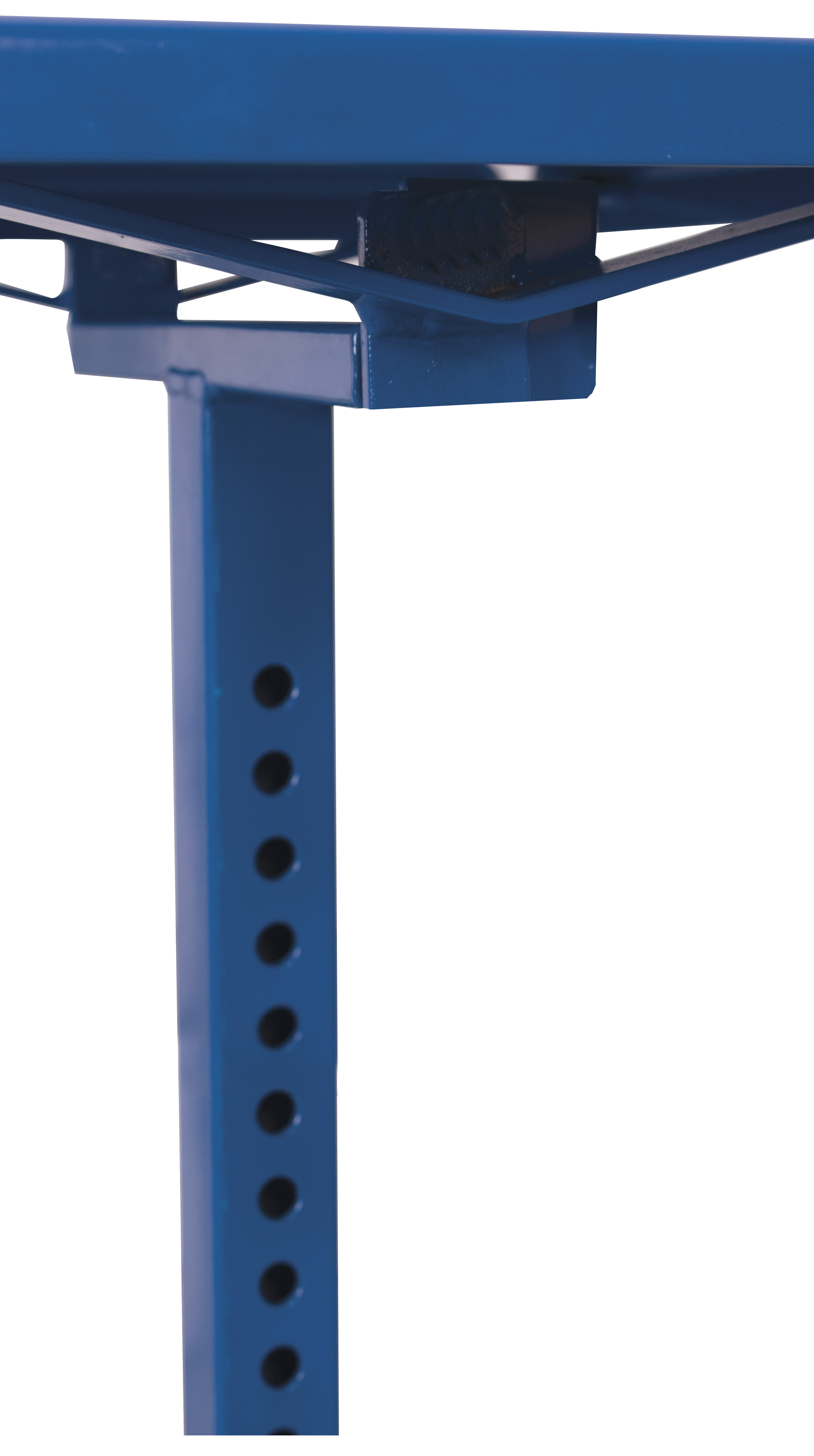 Kompakter Materialständer höhenverstellbar 610 x 410 mm für Kisten, 150 kg Traglast, RAL 5010, ideal für Produktion & Kommissionierung