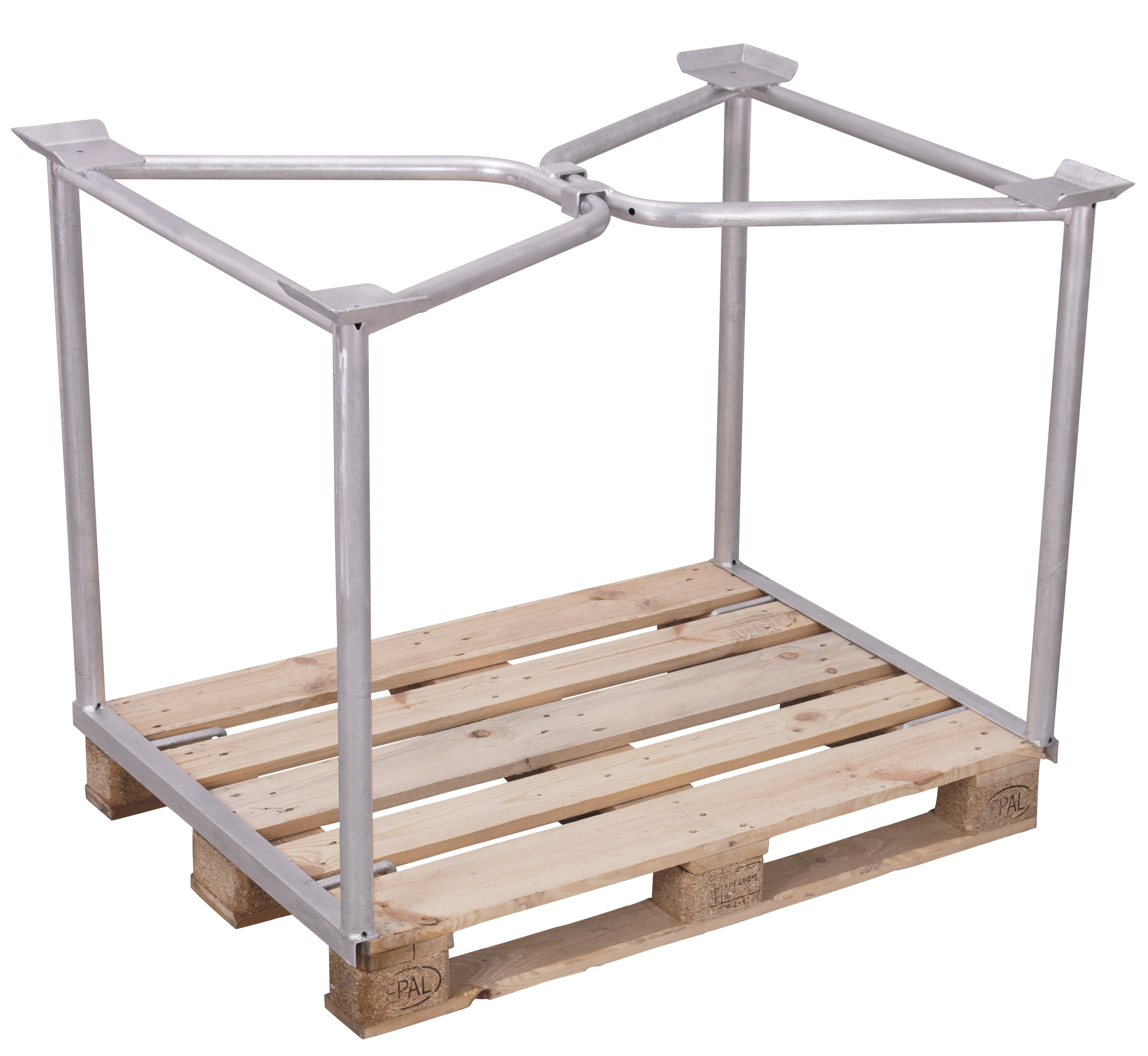 Rostresistenter Palettenaufsatz Typ 65, verzinkt, 1200 × 1000 mm, 800 mm Höhe, 1500 kg Auflast, ideal für Lager & Transport Korrosionsgeschützter Palettenaufsatz Typ 65, verzinkt, 1200 × 800 mm, 1600 mm Höhe, 750 kg Auflast, ideal für Lager & Transport