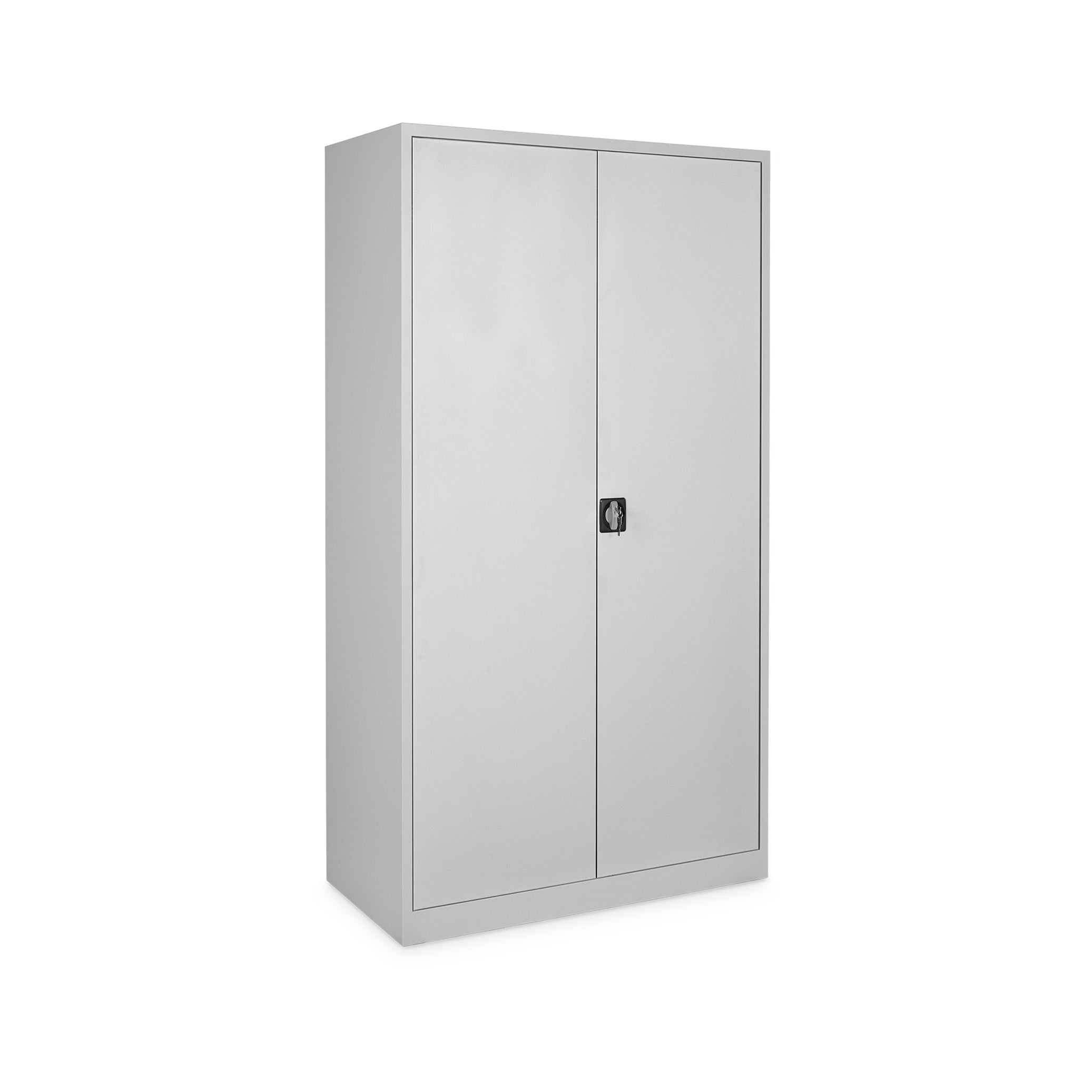 Geräumiger Flügeltürenschrank 920 × 500 × 1950 mm, Farbe lichtgrau / lichtgrau