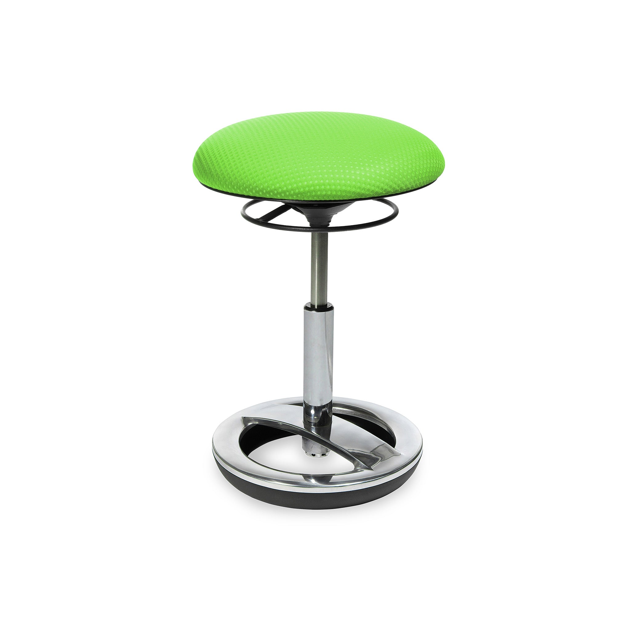 Bür Ordnerhöhenocker Sitness High Bob – Höhenverstellbarer Fitness‑Hocker für Steharbeitsplätze, GS geprüft – Apfelgrünes Polster