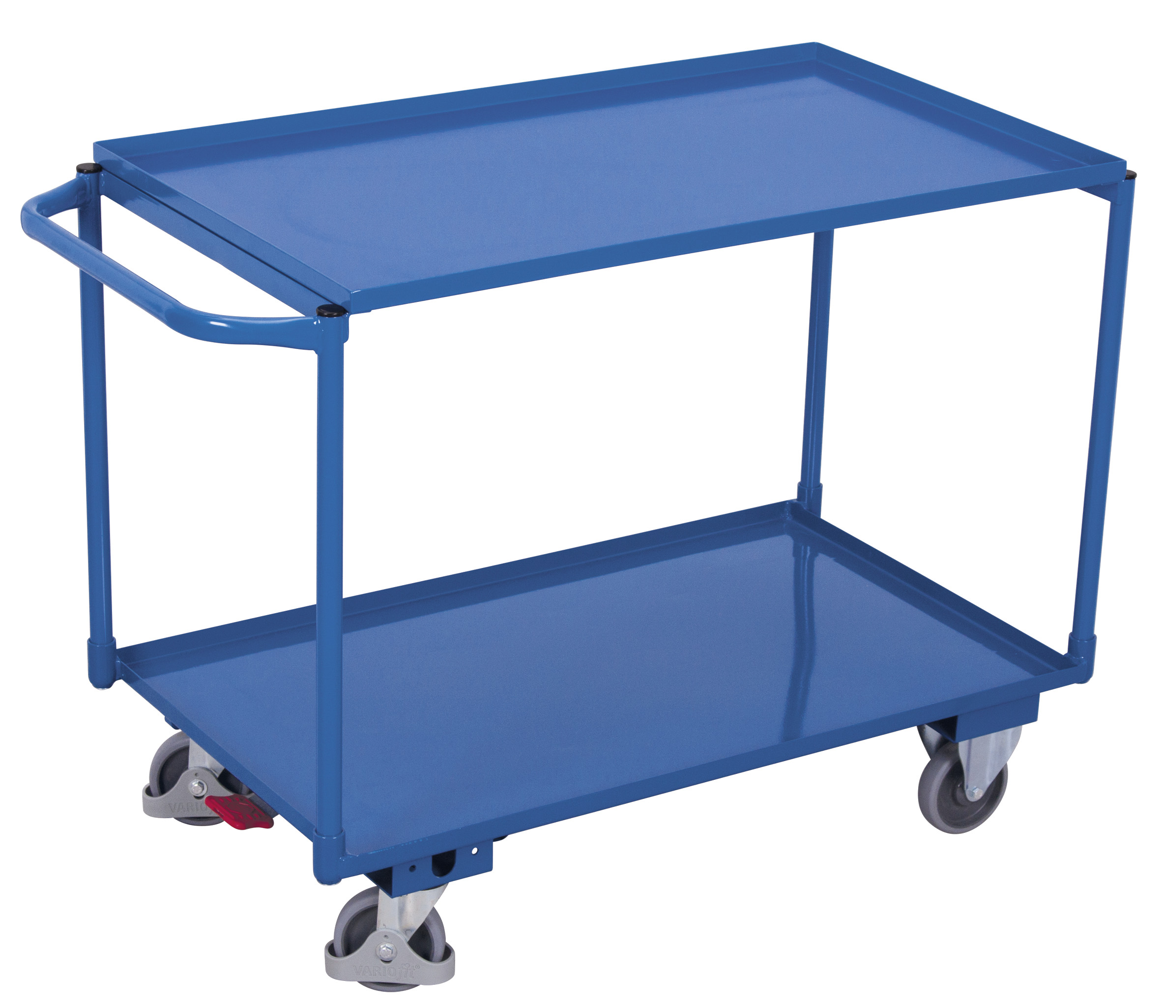 Ölsicherer Tischwagen 1170 × 610 mm mit 2 Wannen-Ladeflächen, 250 kg Traglast, RAL 5010, ideal für Werkstatt & Betrieb Ölsicherer Tischwagen 1170 × 610 mm mit 2 Wannen-Ladeflächen, 250 kg Traglast, RAL 5010, ideal für Werkstatt & Betrieb