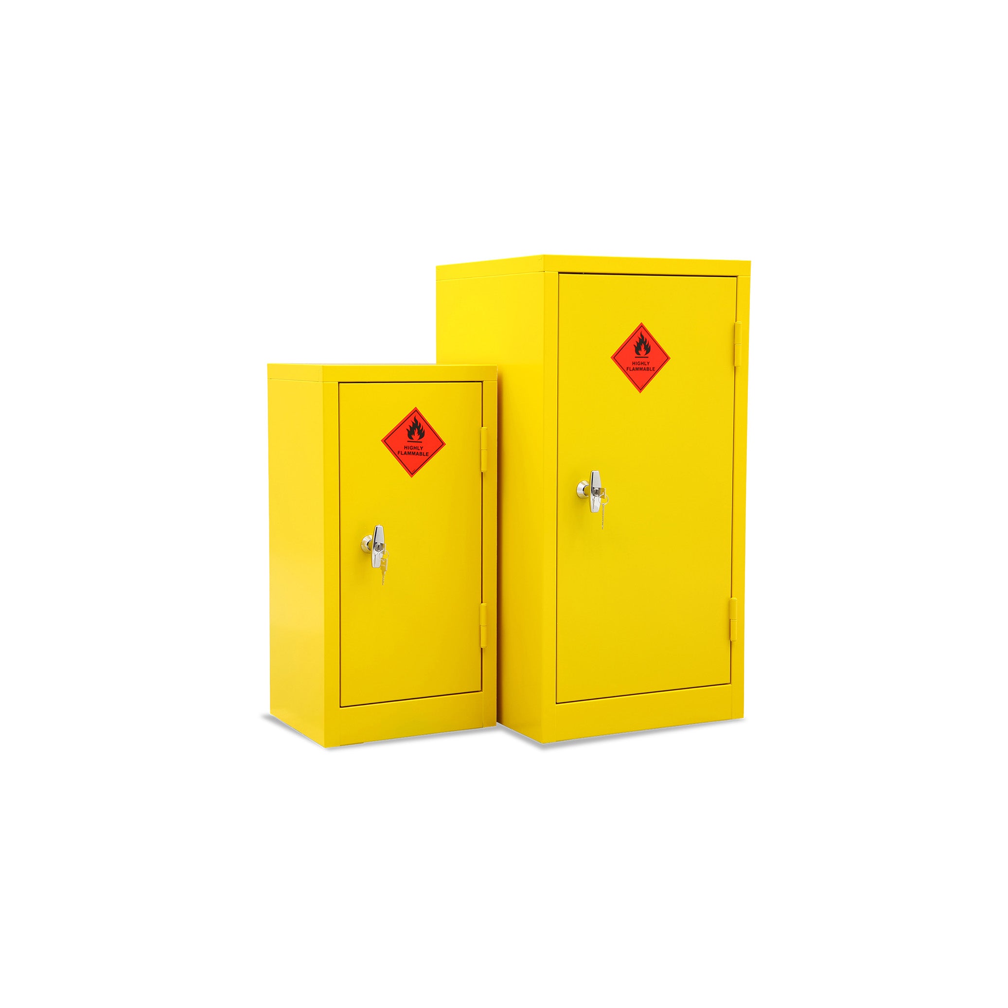 Sicherer Gefahrstoffschrank 915 × 459 × 900 mm, farbe lichtgrau Sicherer Gefahrstoffschrank 355 × 305 × 700 mm, farbe lichtgrau