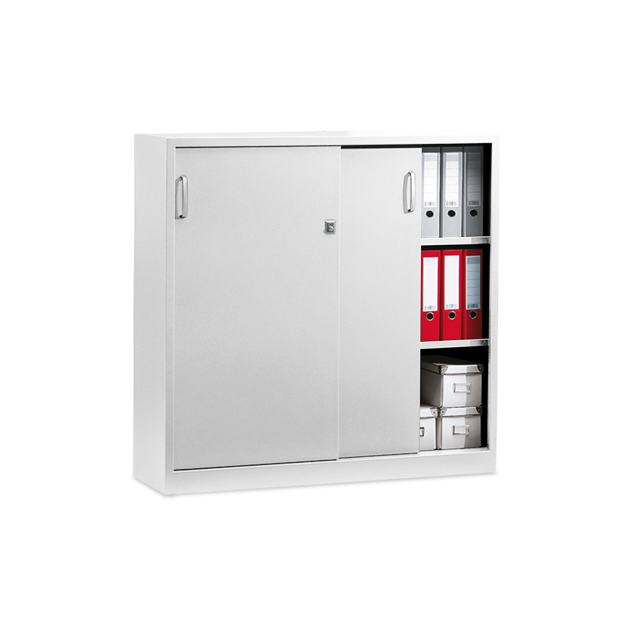 Professioneller Schiebetürenschrank 1200 × 420 × 1200 mm, farbe lichtgrau / lichtgrau Professioneller Schiebetürenschrank 1200 × 420 × 1200 mm, farbe lichtgrau / lichtgrau