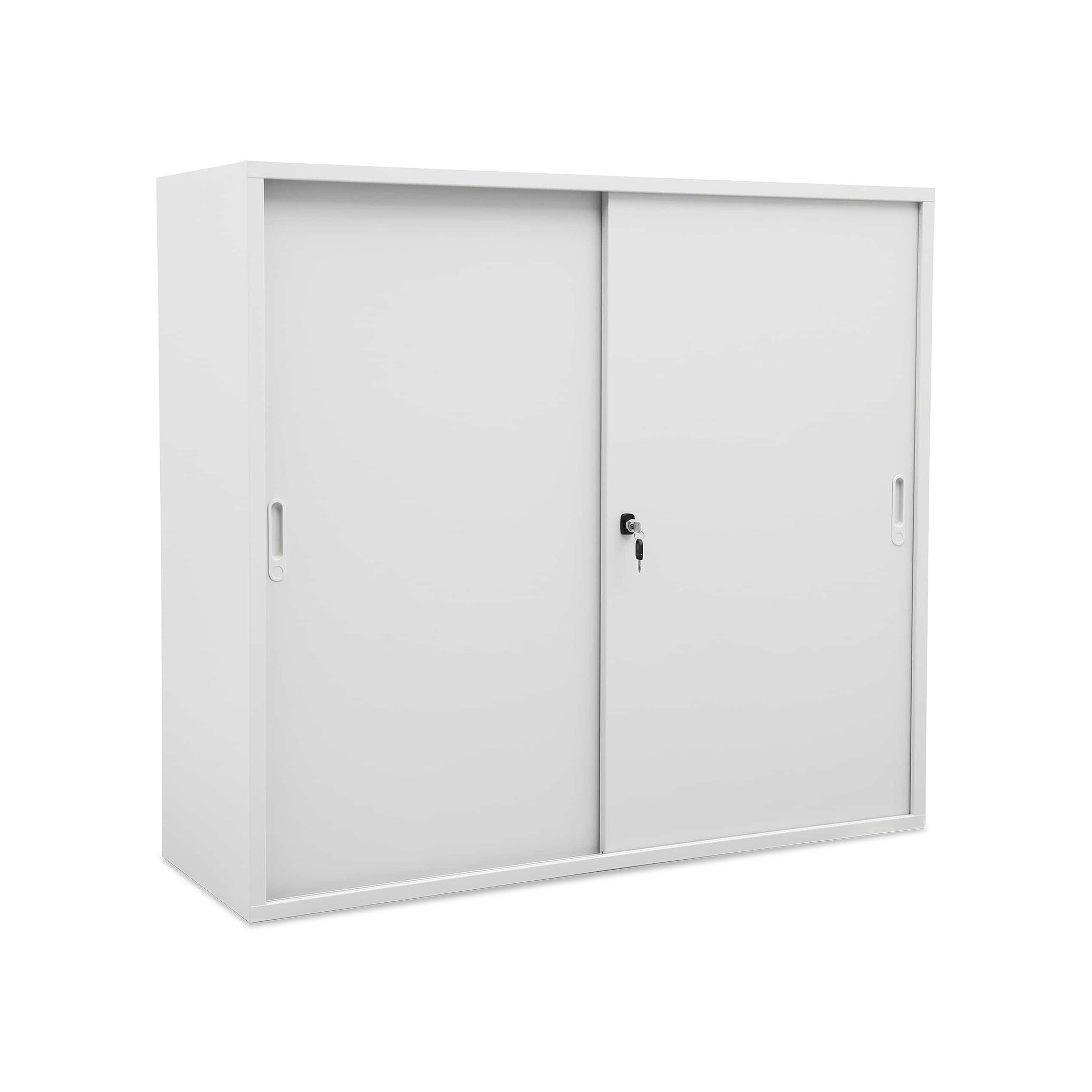 Mittelhoher Schiebetürenschrank 1200 × 420 × 1080 mm, farbe lichtgrau / lichtgrau
