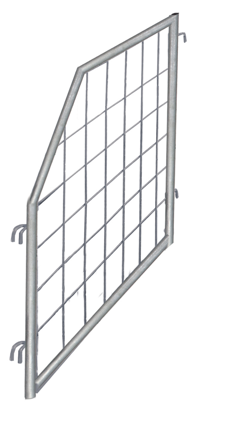 Praktisches Palettenaufsatz-Trenngitter, schräg, feuerverzinkt, 750 mm Tiefe, Nutzhöhe 1600/800 mm, passend für Palettentyp 62 und 64