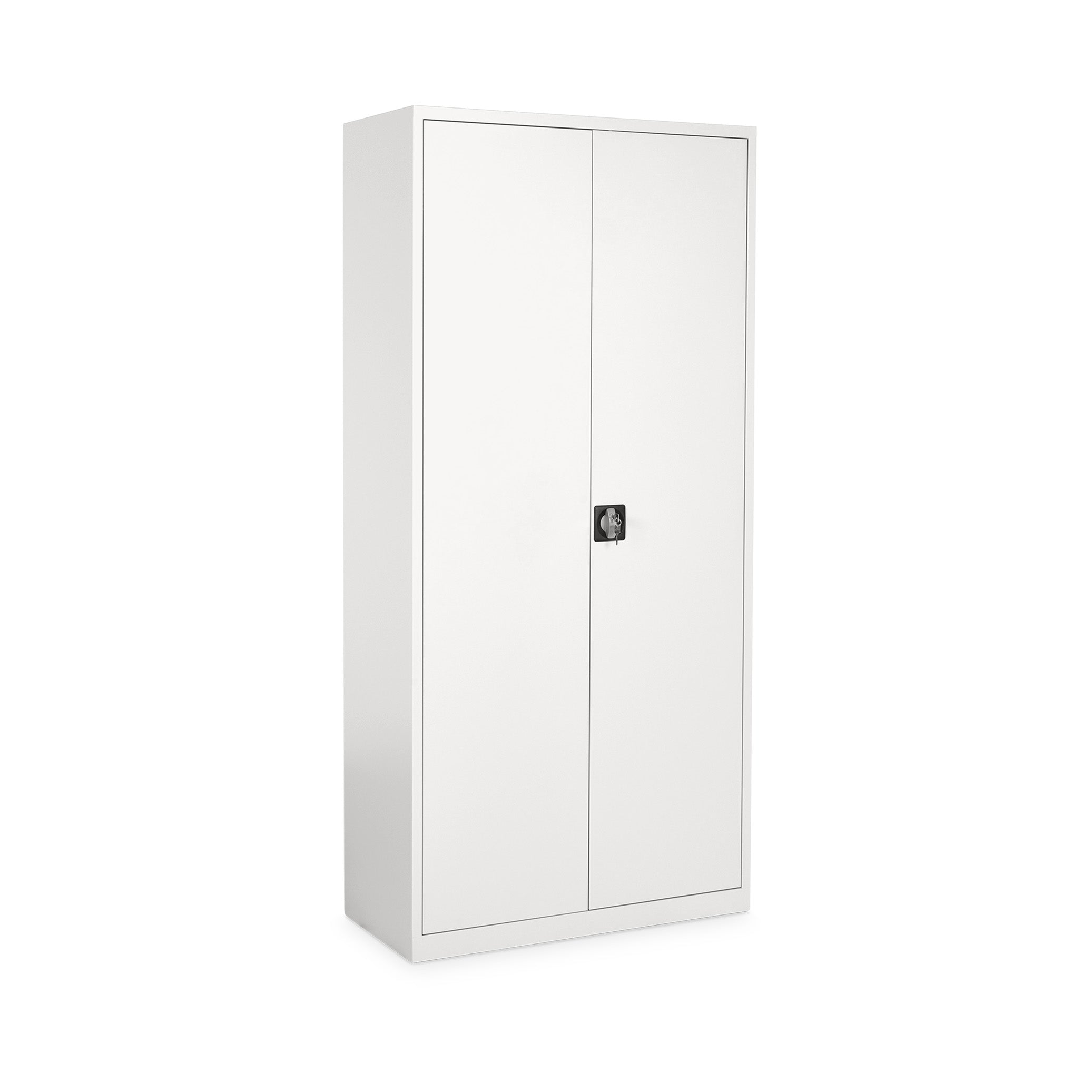 Praktisches Flügeltürenschrank-Set 920 × 420 × 1950 / 800 × 380 × 1800 mm, Farbe reinweiß / reinweiß