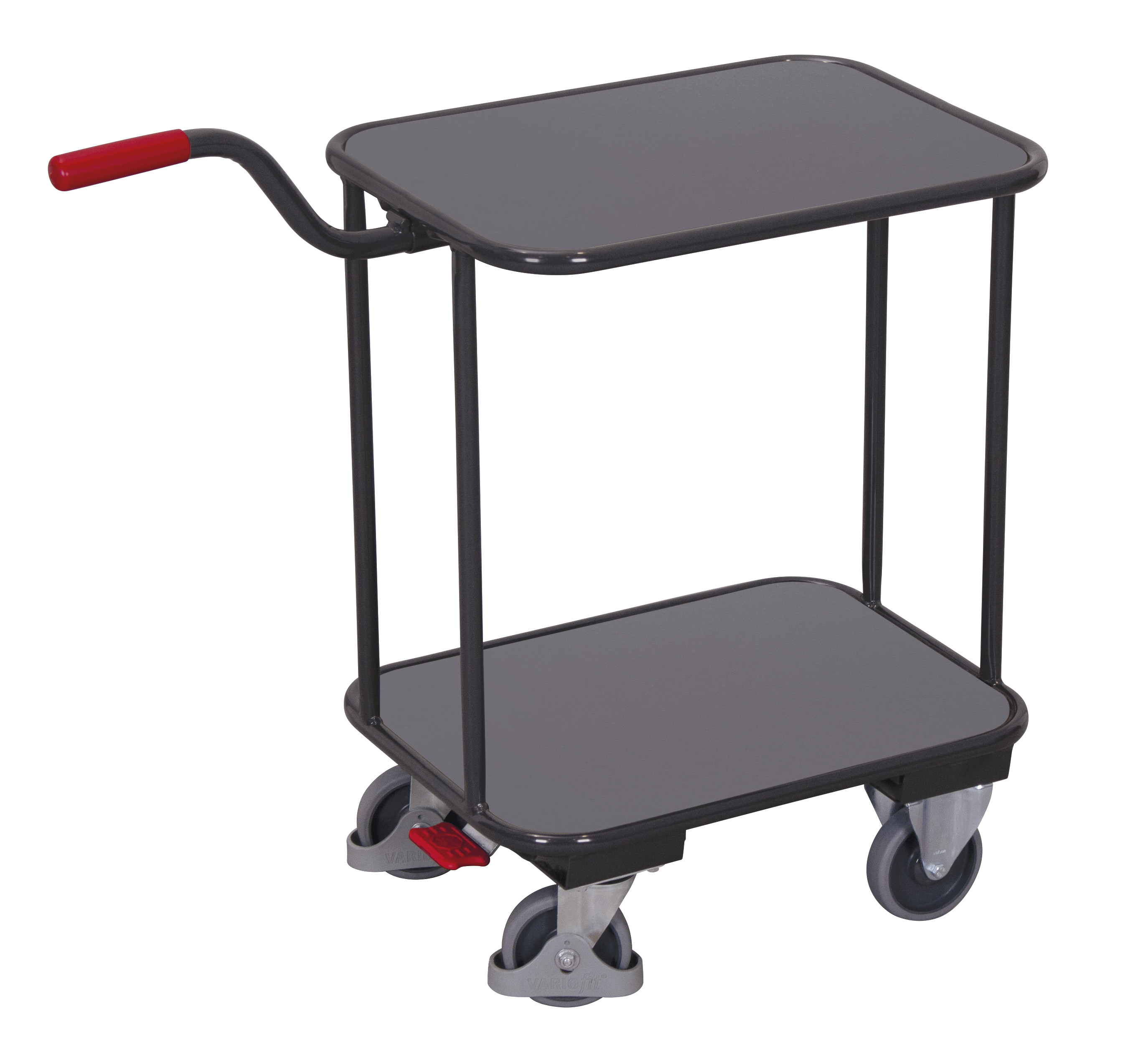 Praktischer Griffroller 940 × 455 mm mit 2 Holzböden, 200 kg Traglast, RAL 7016, ideal für Kommissionierung & Lager Praktischer Griffroller 940 × 455 mm mit 2 Holzböden, 200 kg Traglast, RAL 7016, ideal für Kommissionierung & Lager