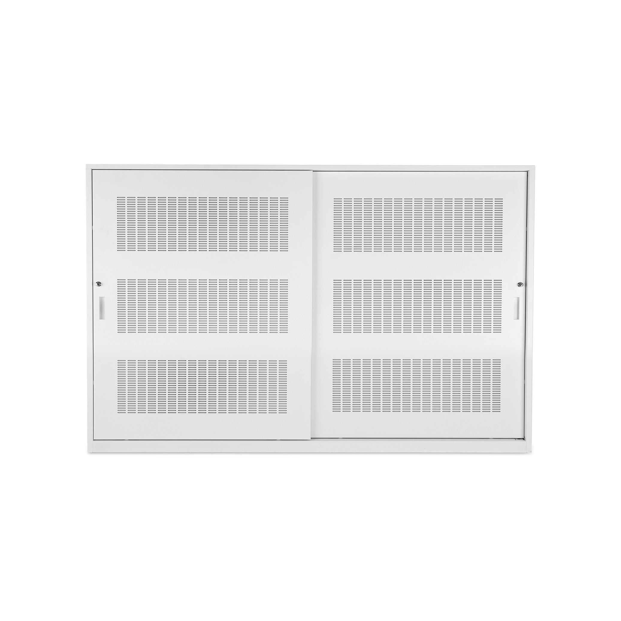 Schallreduzierender Akustikschrank 2000 × 500 × 1200 mm, mit Softclose-Schiebetüren, vlies weiß, 3 OH Schallreduzierender Akustikschrank 2000 × 500 × 1200 mm, mit Softclose-Schiebetüren, vlies weiß, 3 OH