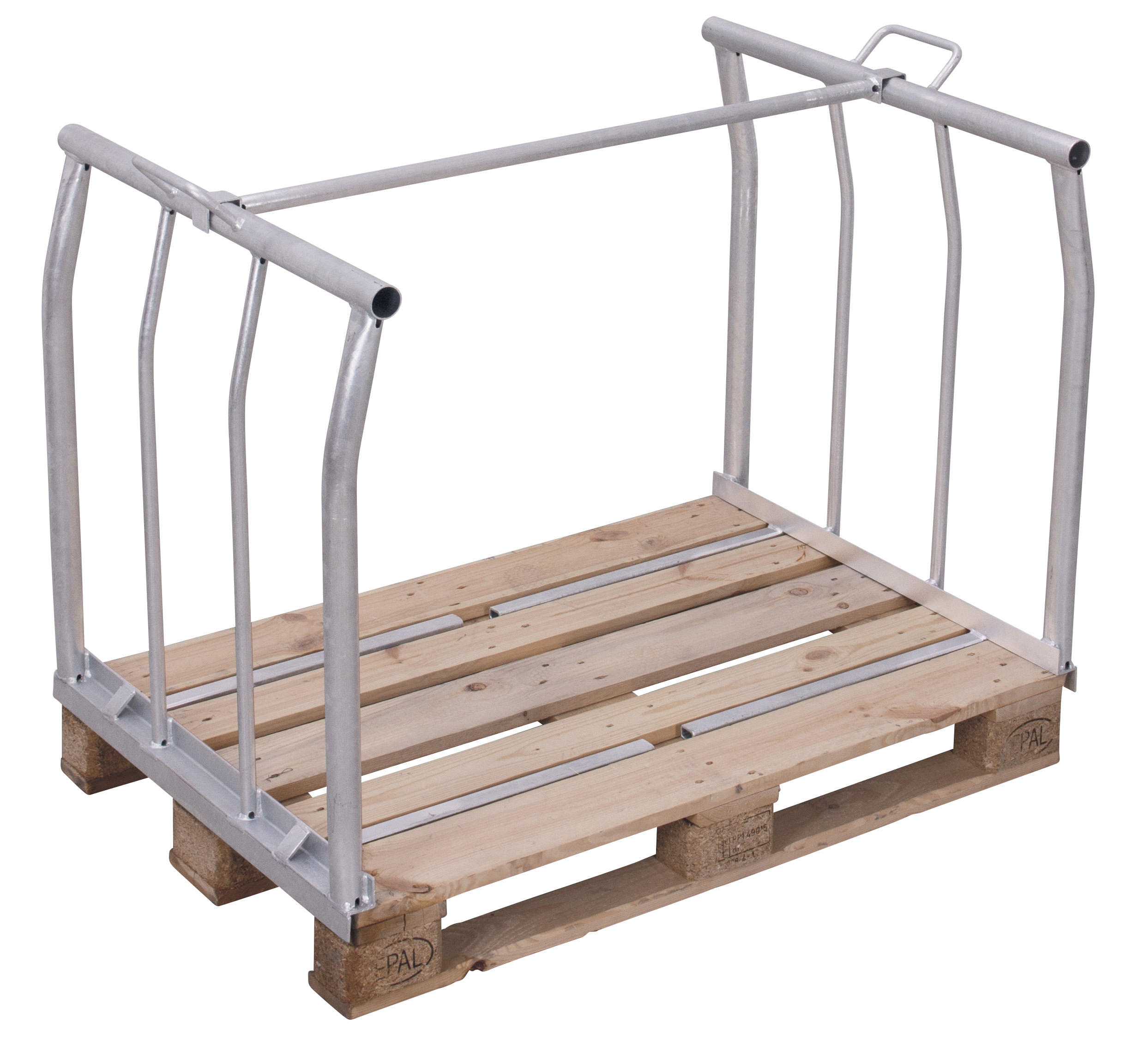 Robuster Palettenaufsatz Typ 66, 1200 × 800 mm, verzinkt, Nutzhöhe 1000 mm, 500 kg Auflast, klappbar, stapelbar Langlebiger Palettenaufsatz Typ 66, verzinkt, 1200 × 800 mm, 800 mm Höhe, 500 kg Auflast, ideal für Lager & Transport