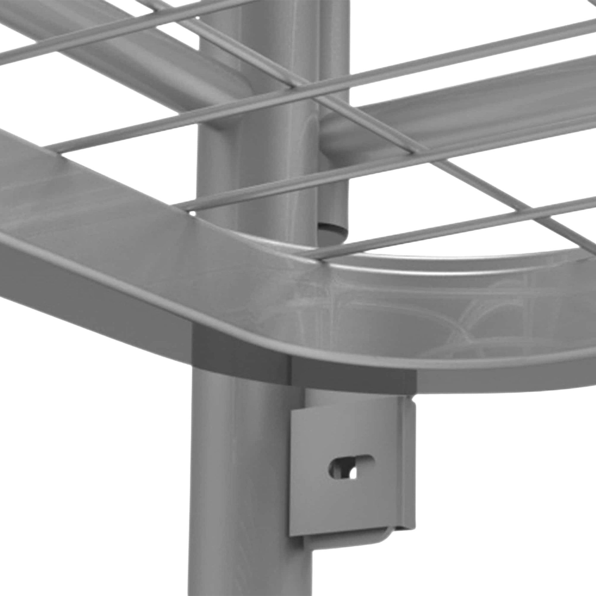 Stabiles Sicherheitsetagenbett 2000 × 900 mm, Farbe weißaluminium, je Liegefläche 140 kg belastbar