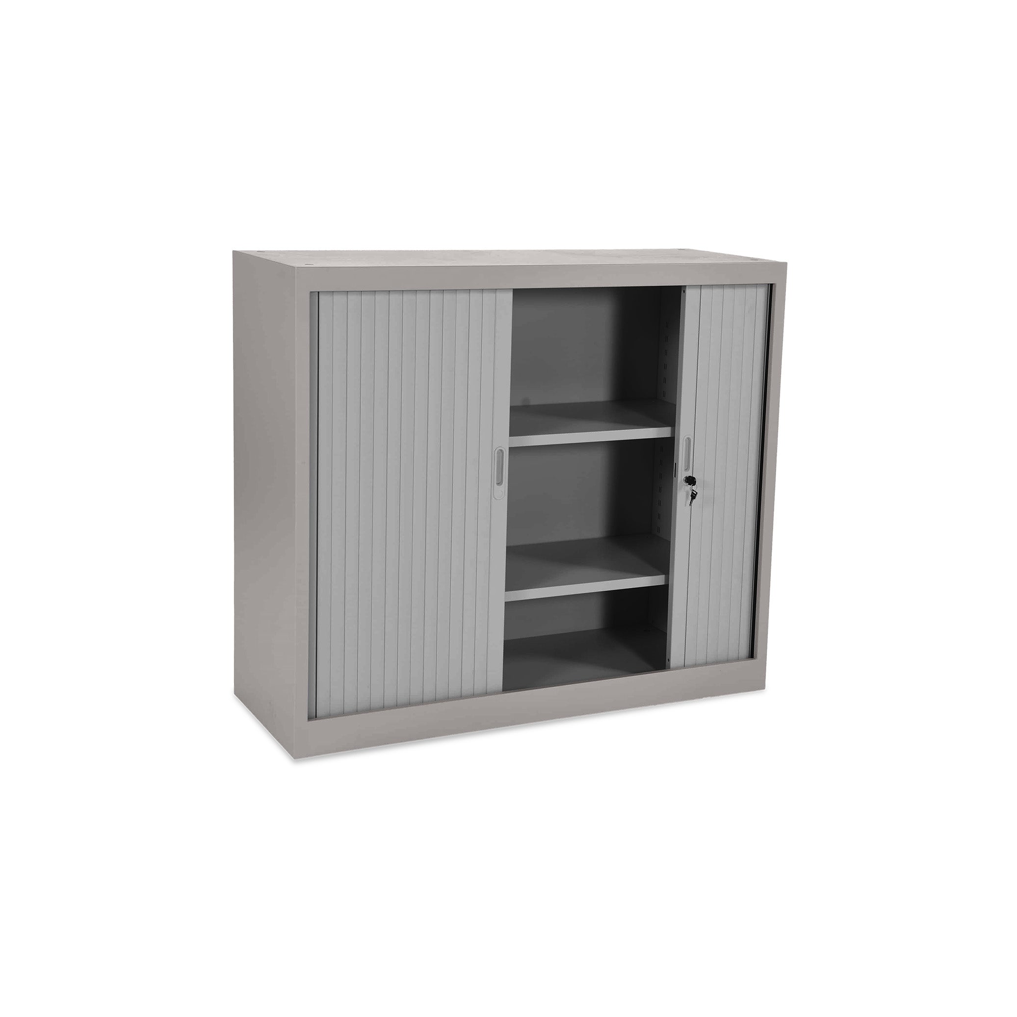 Mittelhoher Rollladenschrank 1200 × 450 × 1050 mm, farbe weißaluminium/silber, 2,5 OH