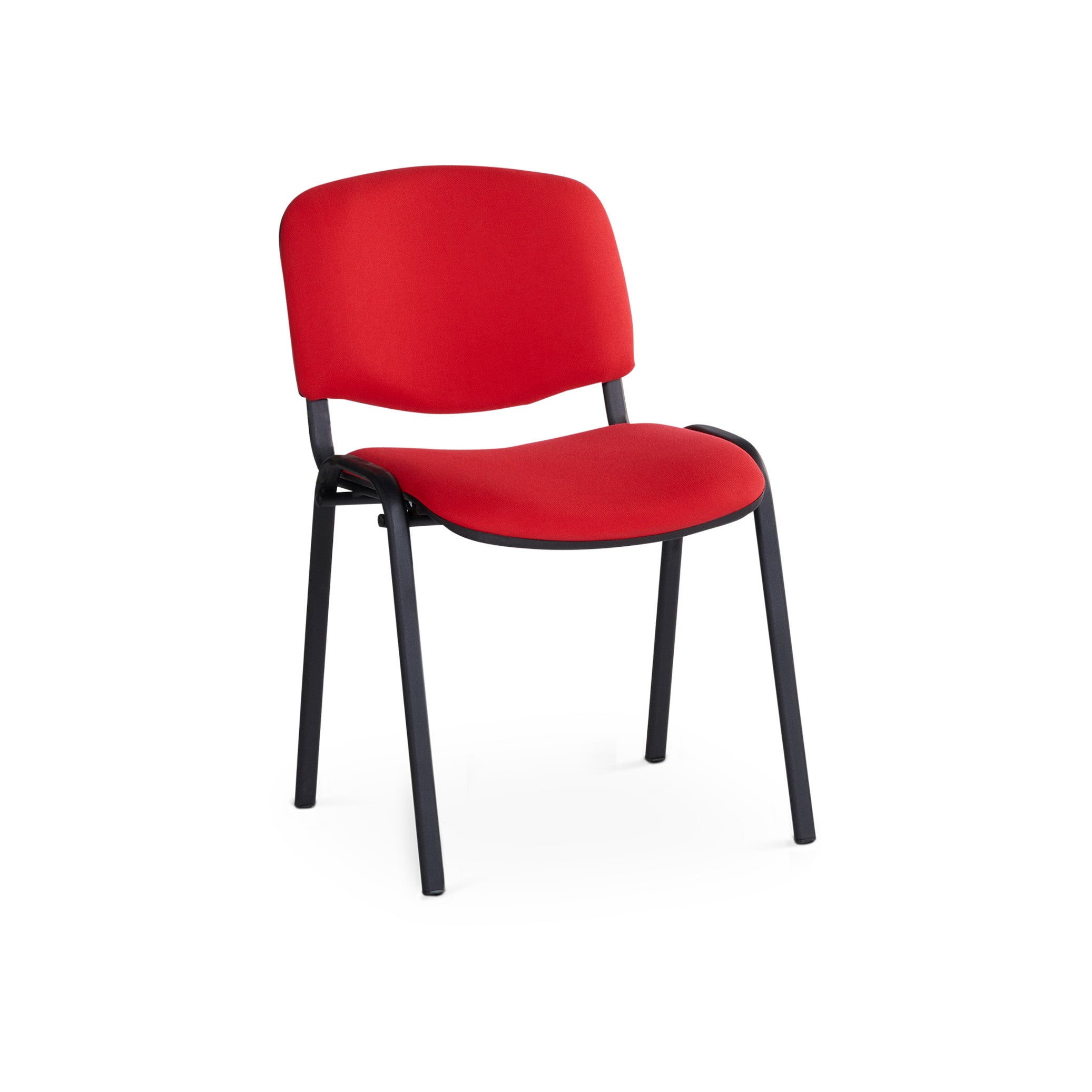 Kompakter Besucherstuhl, mit schwarzem Gestell, Farbe Blau/Schwarz Kompakter Besucherstuhl, mit schwarzem Gestell, Farbe Blau/Schwarz