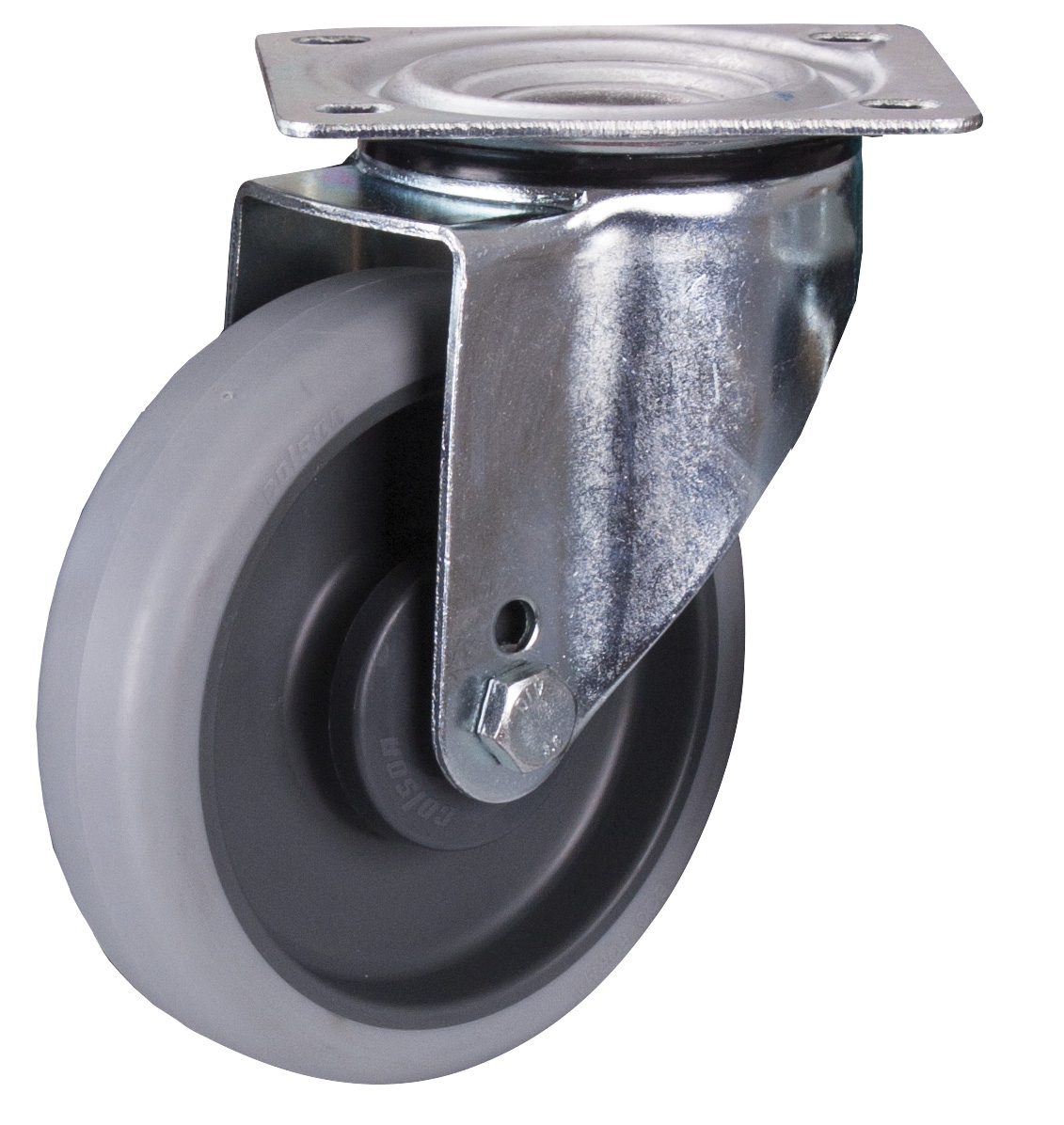 Langlebige Lenkrolle mit thermoplastischer Bereifung, Ø 160 mm, 200 kg Traglast Langlebige Lenkrolle mit thermoplastischer Bereifung, Ø 160 mm, 200 kg Traglast