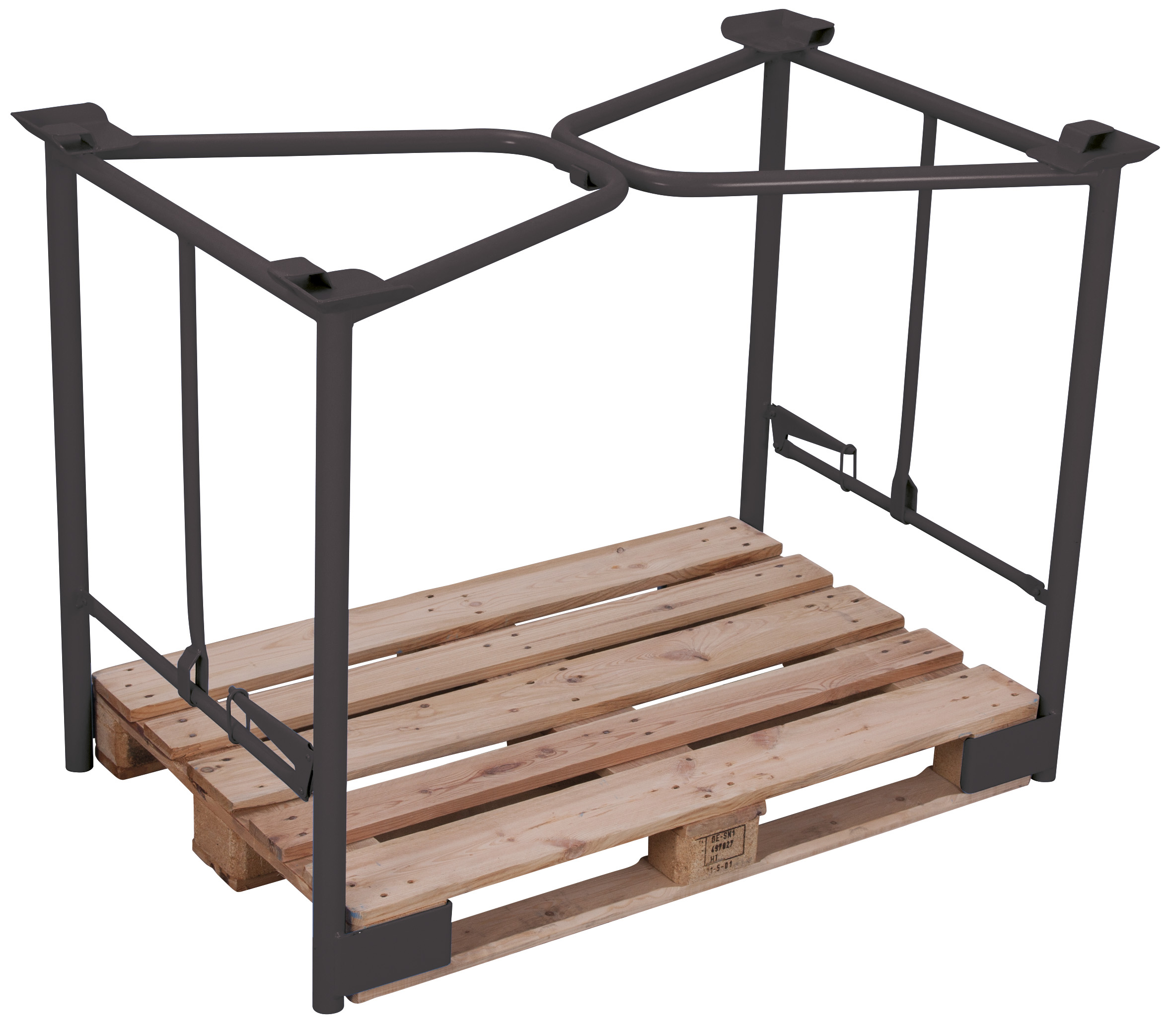 Funktionsstarker Palettenaufsatz Typ 65K, 1200 × 800 mm, 800 mm Höhe, 1500 kg Auflast, RAL 7016, ideal für Lager & Transport Robuster Palettenaufsatz Typ 65K, 1200 × 1000 mm, 1600 mm Höhe, 750 kg Auflast, RAL 7016, ideal für Lager & Transport