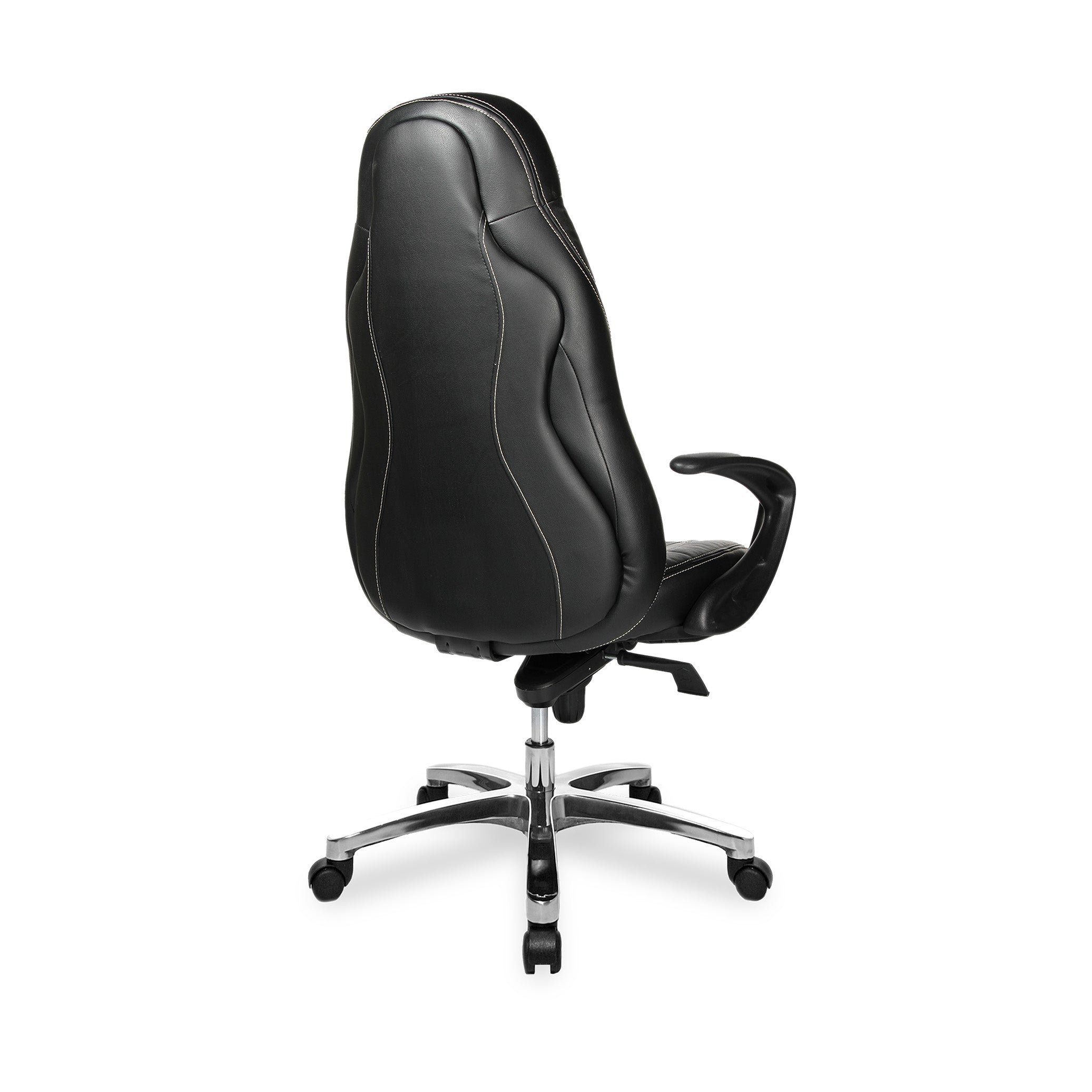 Chefsessel RS1 – Luxuriöser Leder-Bürosessel mit Design-Elementen & Armlehnen, GS geprüft