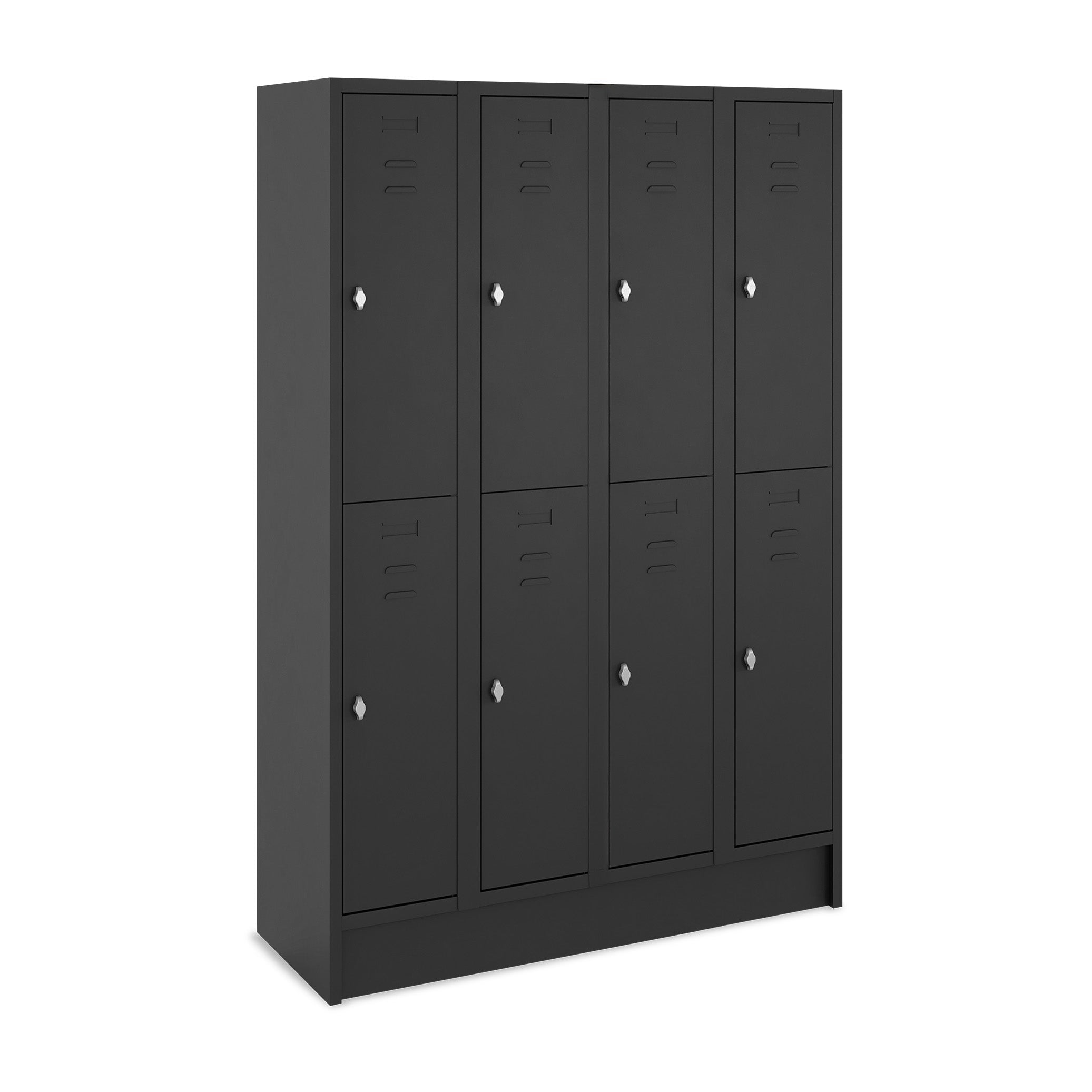 Fächerschrank 4 Abteile, 8 Fächer, 300 mm breit, Tiefschwarz | Robuste Verarbeitung, modernes Design, sichere Verwahrung Fächerschrank 4 Abteile, 8 Fächer, 300 mm breit, Tiefschwarz | Robuste Verarbeitung, modernes Design, sichere Verwahrung