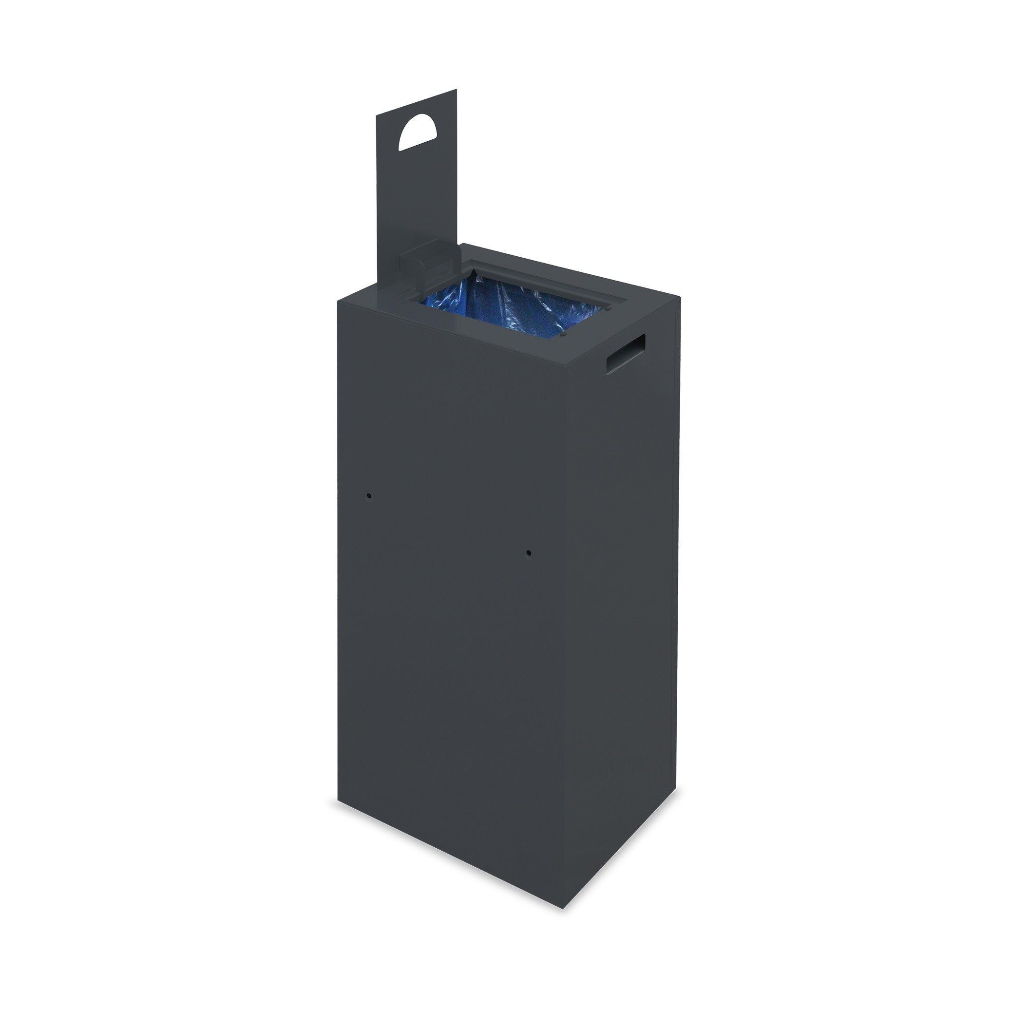 Recycling-Mülleimer mit Cover, Softclose-Funktion, 263 × 335 × 700 mm, Farbe Schwarz