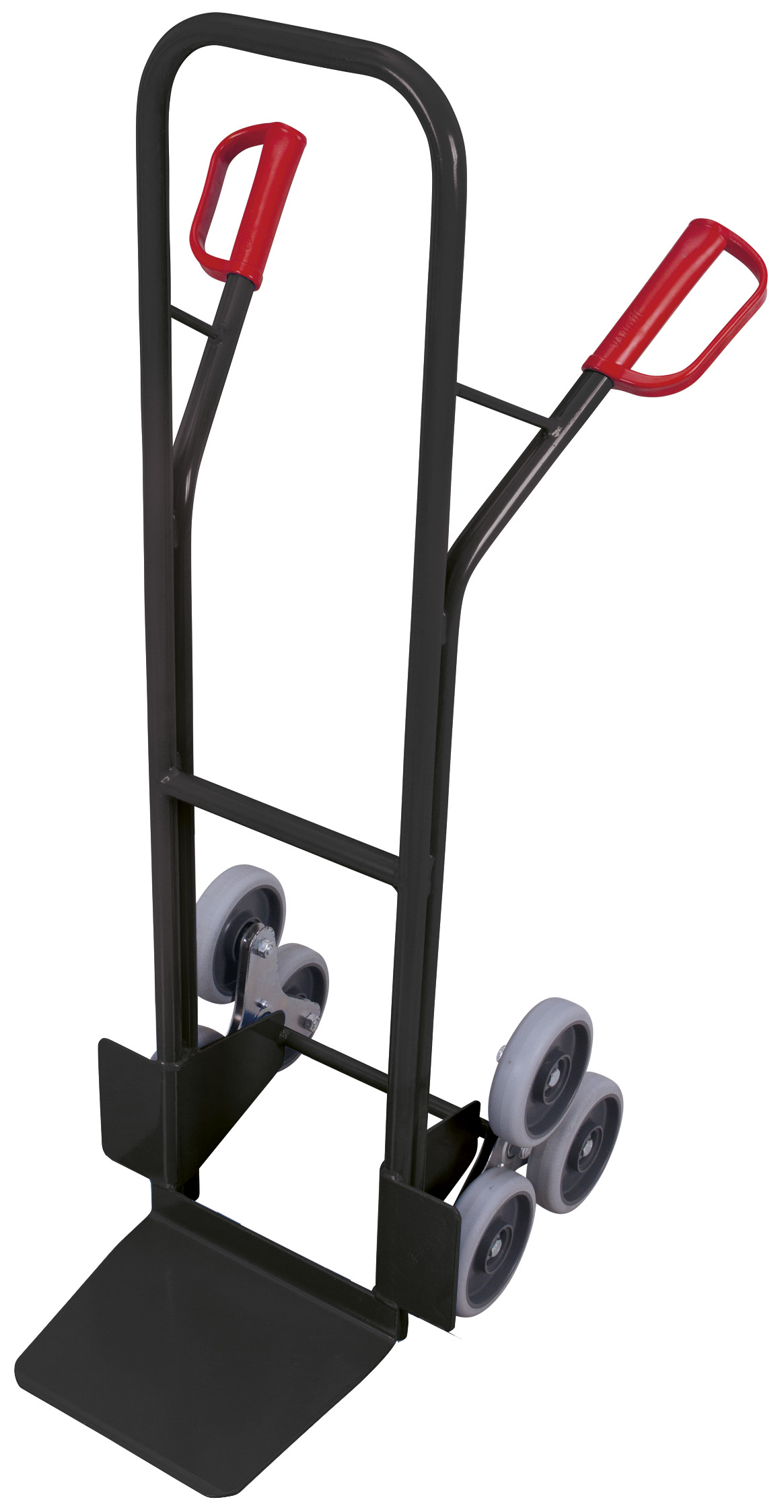 Treppengängige Stahlrohrkarre 620 × 625 × 1310 mm mit dreiarmigen Radsternen, 200 kg Traglast, RAL 7016 – ideal für Stufen & Rampen Treppengängige Stahlrohrkarre 620 × 625 × 1310 mm mit dreiarmigen Radsternen, 200 kg Traglast, RAL 7016 – ideal für Stufen & Rampen