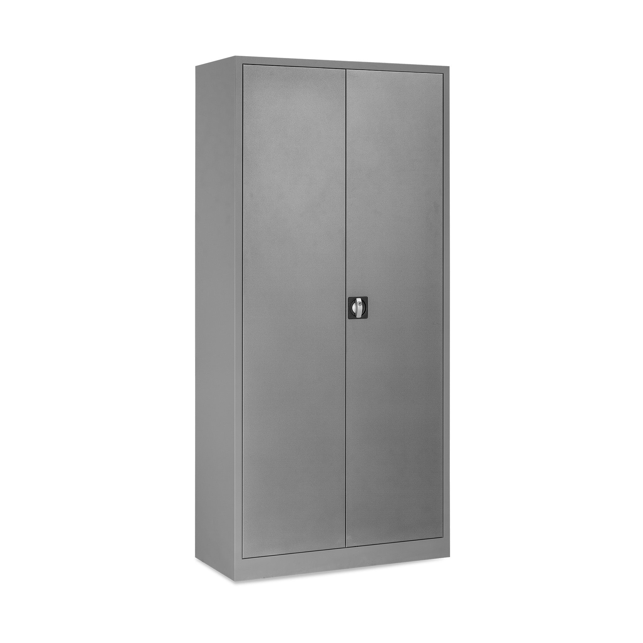 Stahl-Aktenschrank 920 × 420 × 1950 mm (5 Ordnerhöhen), Weißaluminium – stabiler Stahlschrank für Büro, Archiv & Werkstatt
