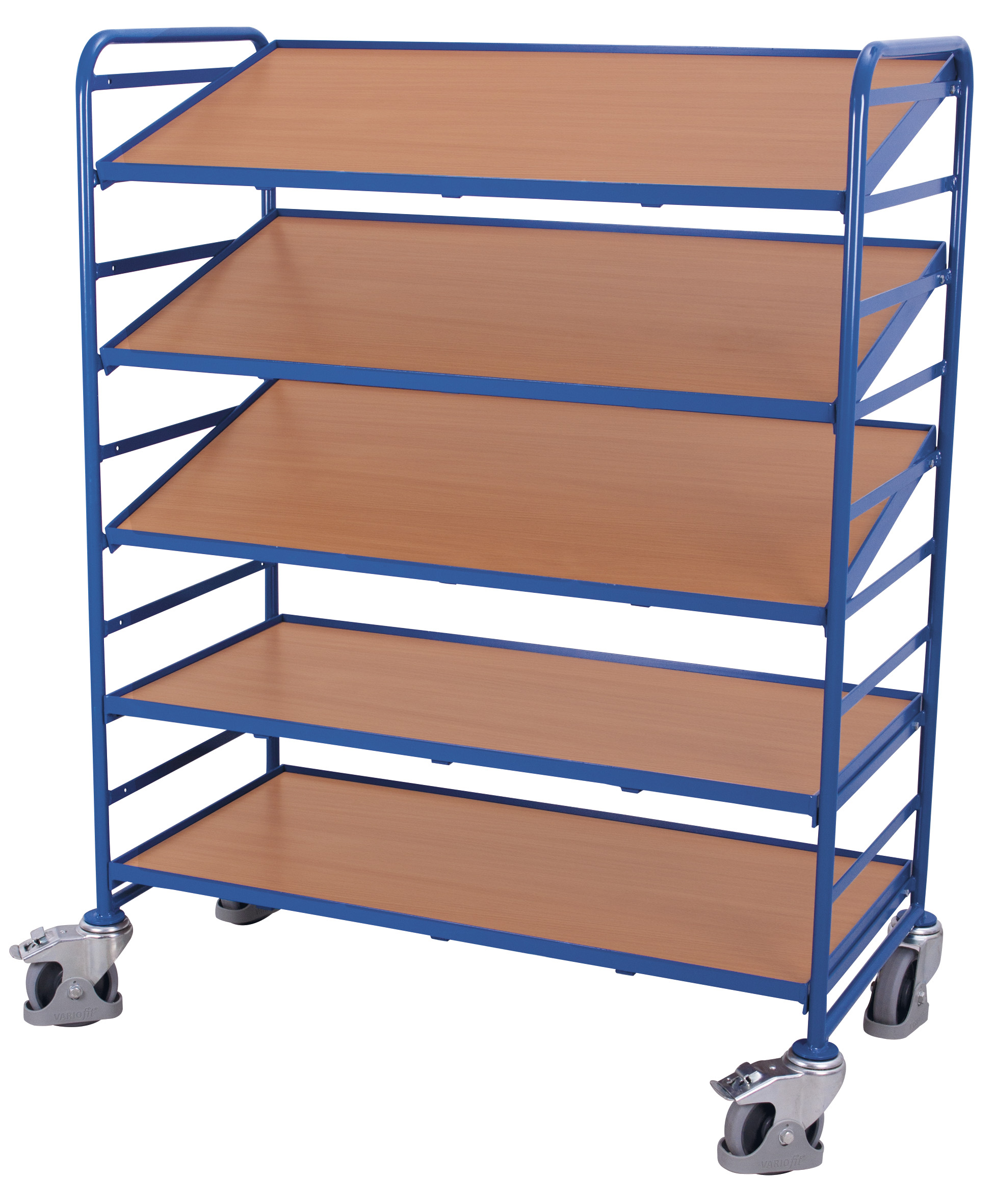 Großer Eurokastenwagen 1350 x 665 x 1700 mm mit 5 Holzböden, für Kisten 600 x 400 mm, RAL 5010, ideal für Lager & Kommissionierung Großer Eurokastenwagen 1350 x 665 x 1700 mm mit 5 Holzböden, für Kisten 600 x 400 mm, RAL 5010, ideal für Lager & Kommissionierung