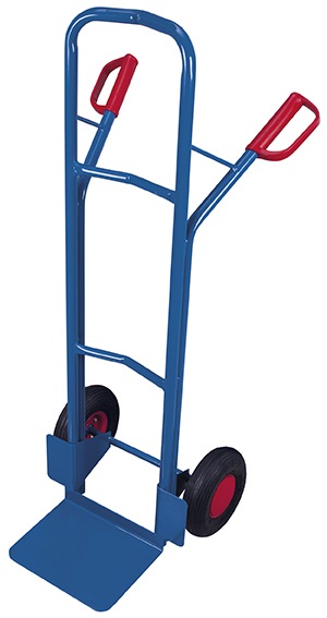 Stahlrohrkarre mit Luftbereifung, 250 kg Traglast, RAL 5010 – ergonomische Sackkarre für Werkstatt & Lager Stahlrohrkarre mit Luftbereifung, 250 kg Traglast, RAL 5010 – ergonomische Sackkarre für Werkstatt & Lager