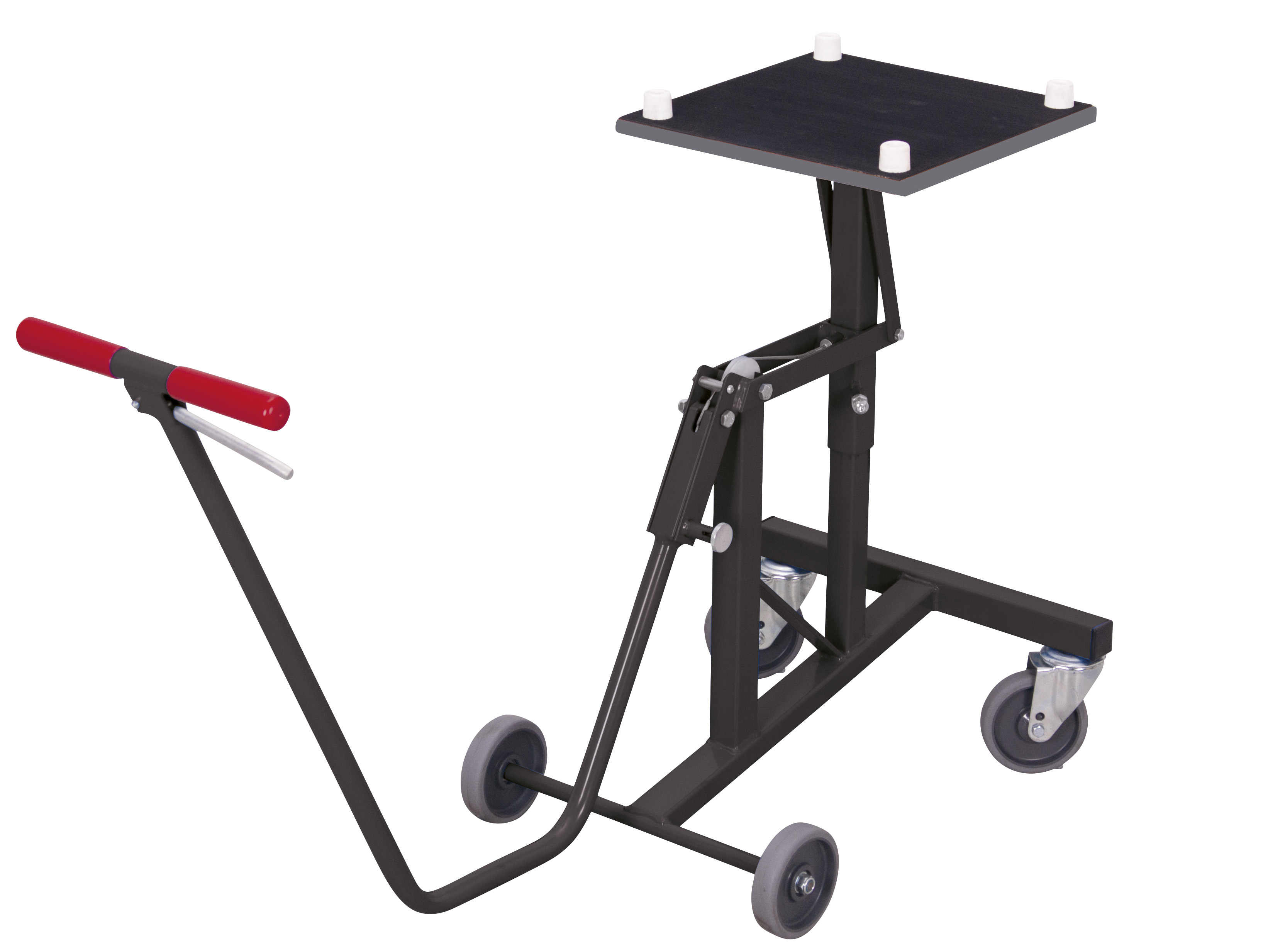 Vielseitiger Tisch-Heberoller, 1350 × 490 × 815 mm, RAL 7016, 100 kg Traglast