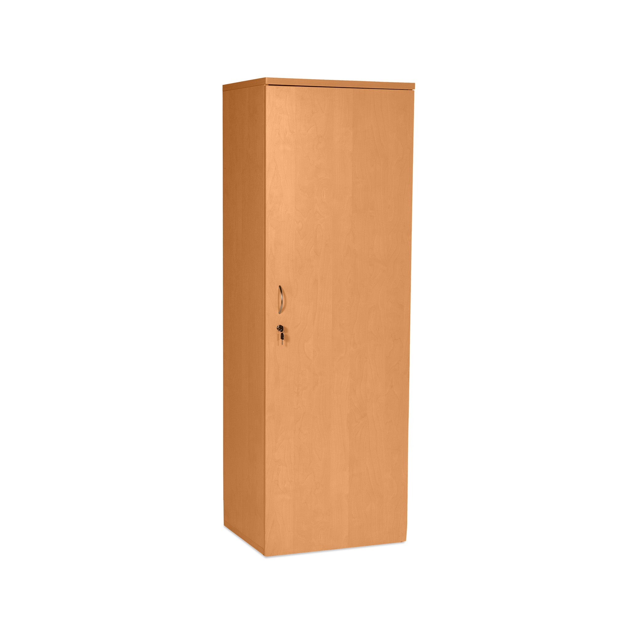 Stabiler Kleider-Wäscheschrank 600 × 500 × 1800 mm, aufgebaut, Dekor Buche