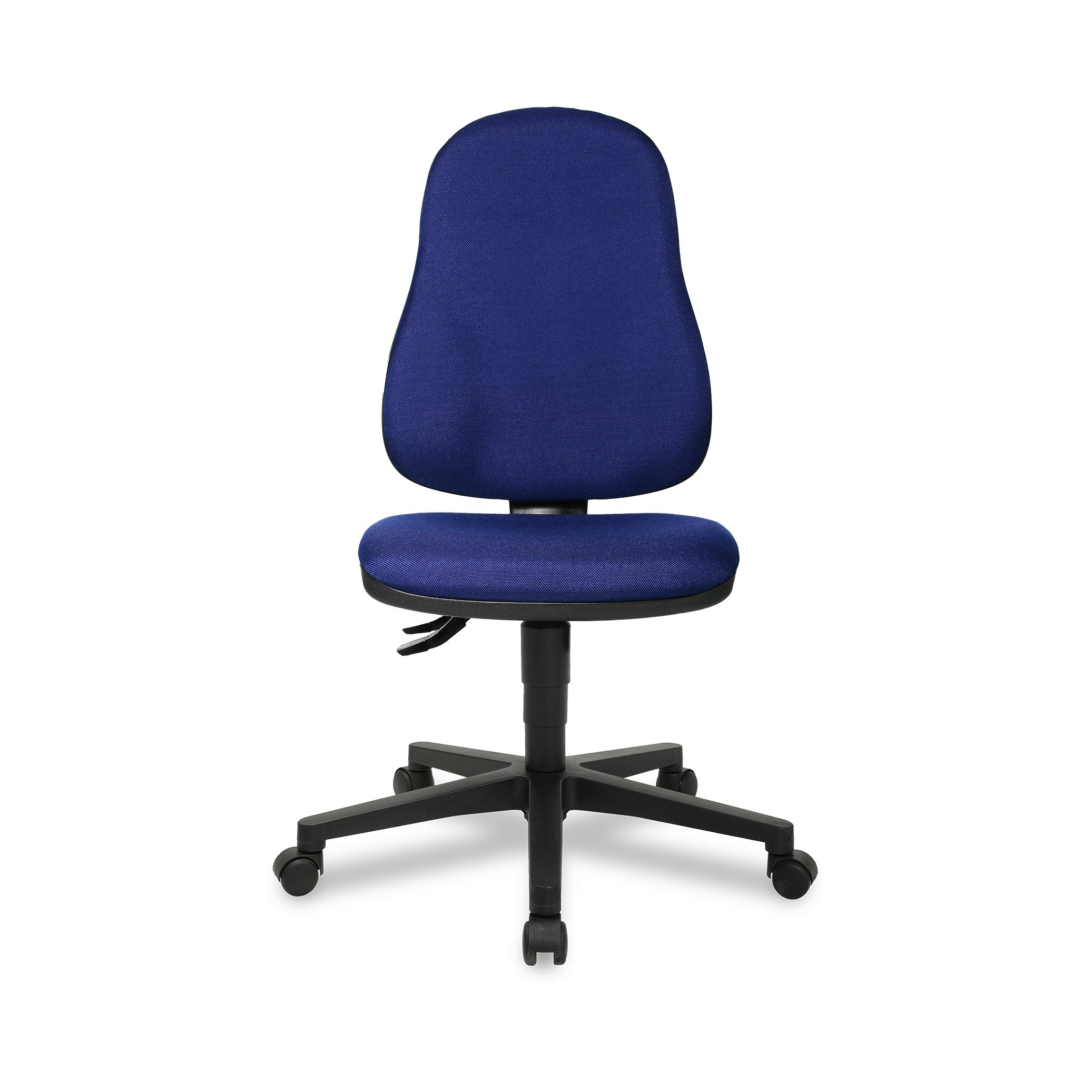 Bürodrehstuhl Point 60 – Ergonomischer Bürostuhl mit verstellbarer Rückenlehne & Lordosenstütze, Blaues Polster | GS geprüft