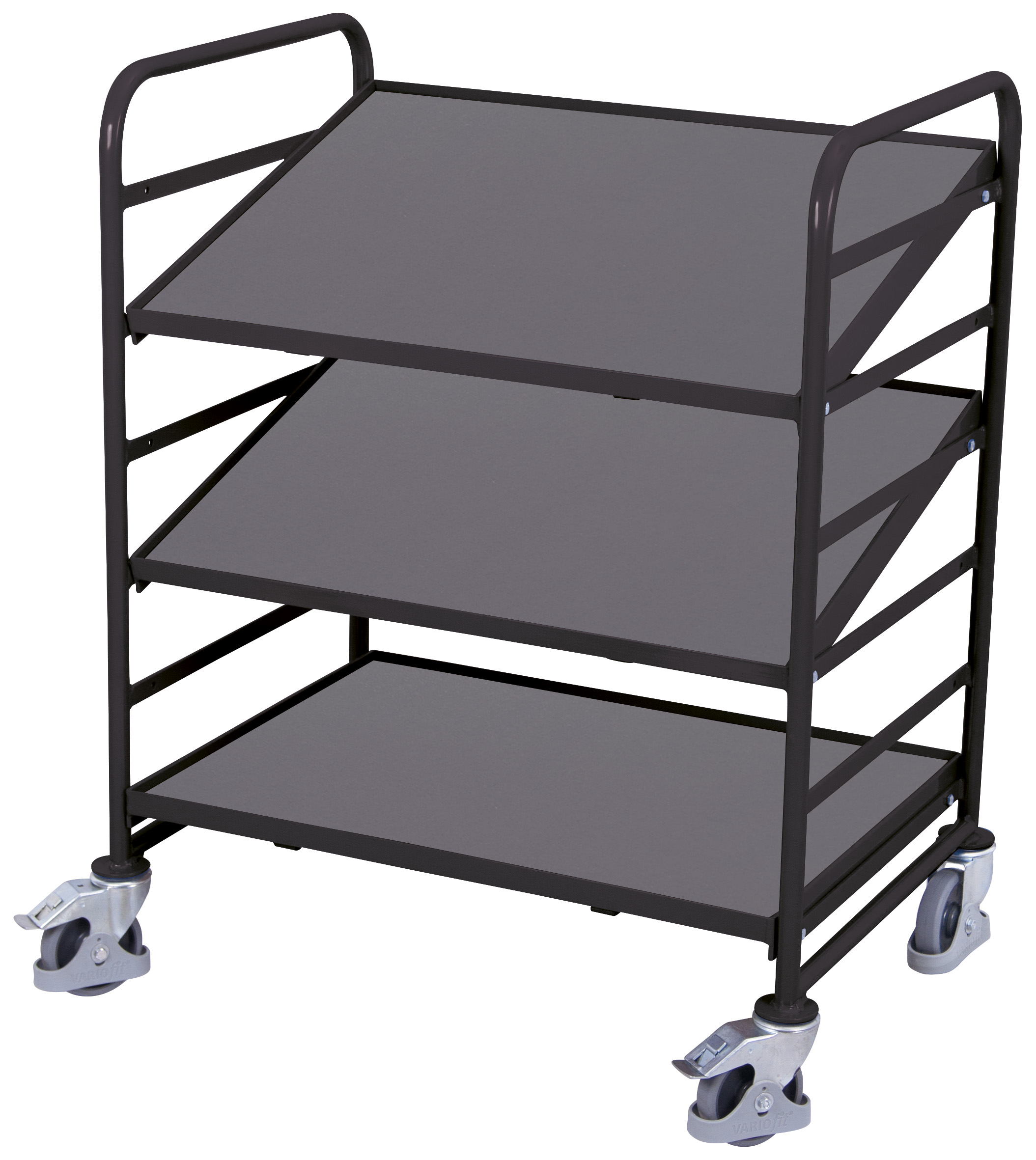 Breiter Eurokastenwagen 935 x 665 x 1125 mm mit 3 Holzböden, für Kisten 600 x 400 mm, RAL 7016, ideal für Lager & Kommissionierung Breiter Eurokastenwagen 935 x 665 x 1125 mm mit 3 Holzböden, für Kisten 600 x 400 mm, RAL 7016, ideal für Lager & Kommissionierung