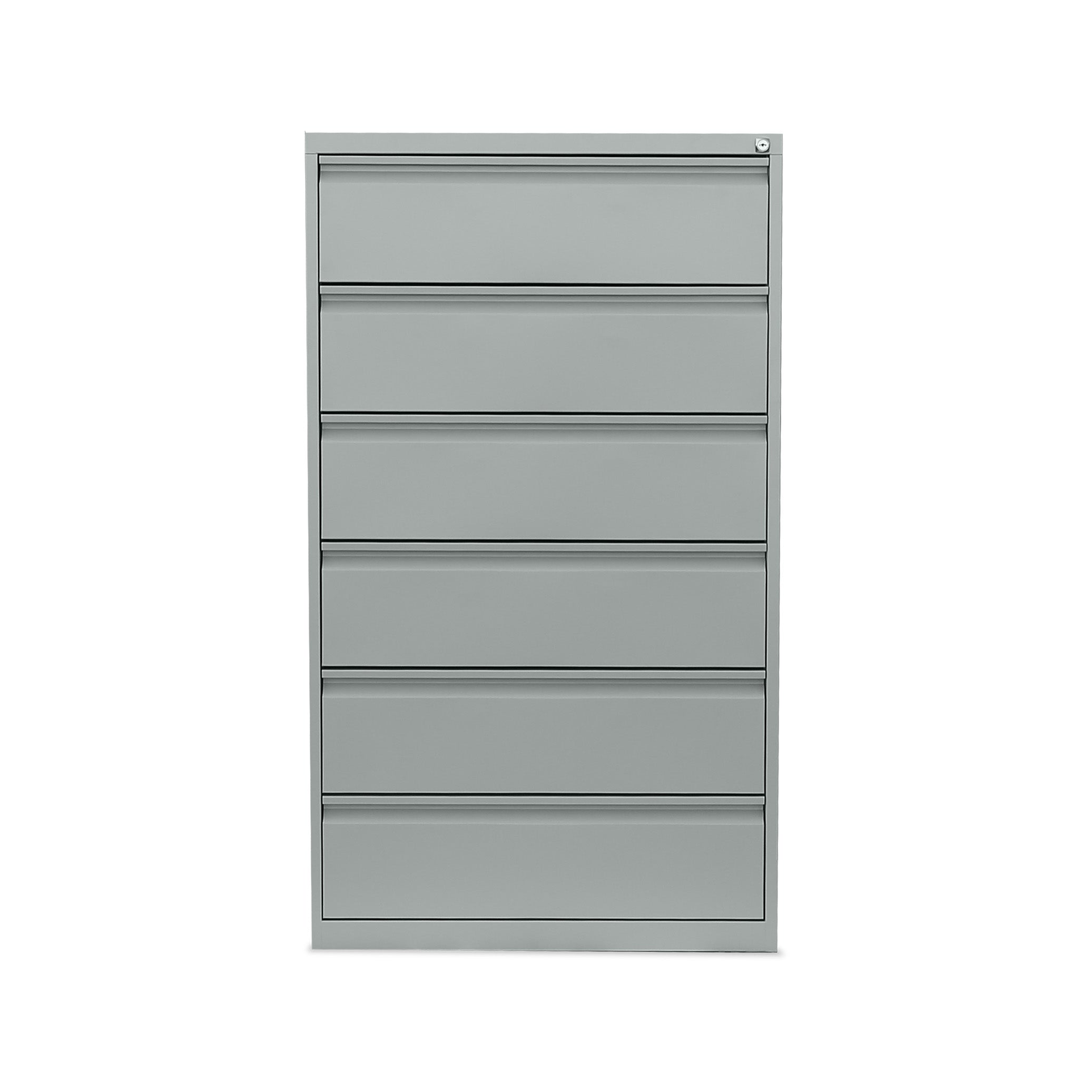 Breiter Karteischrank 802 × 622 × 1321 mm, 3 Bahnen, Farbe Lichtgrau – für DIN A5 Karten