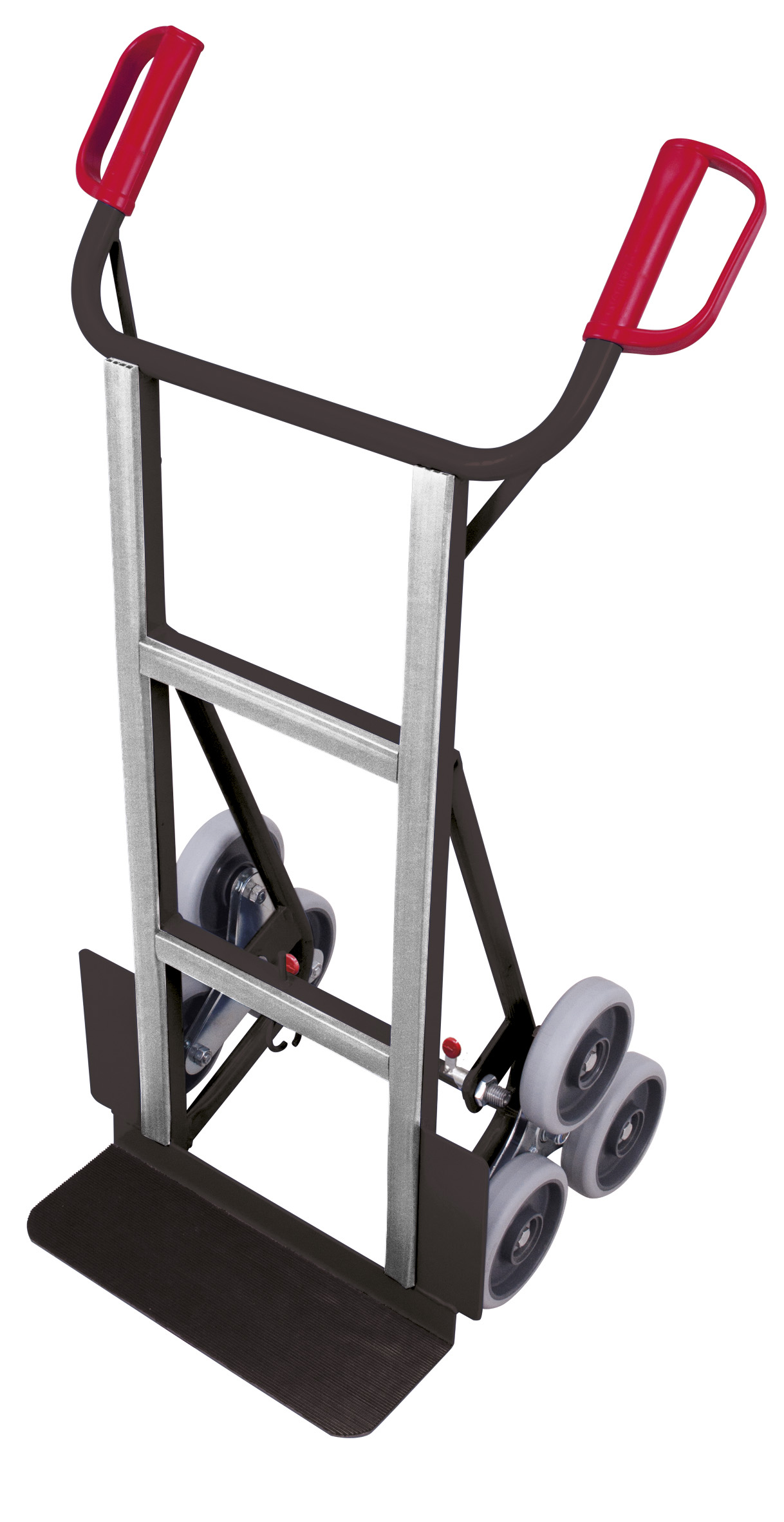 Kompakte Gerätekarre mit dreiarmigen Radsternen, 640 × 525 × 1155 mm, Farbe RAL 7016 Kompakte Gerätekarre mit dreiarmigen Radsternen, 640 × 525 × 1155 mm, Farbe RAL 7016