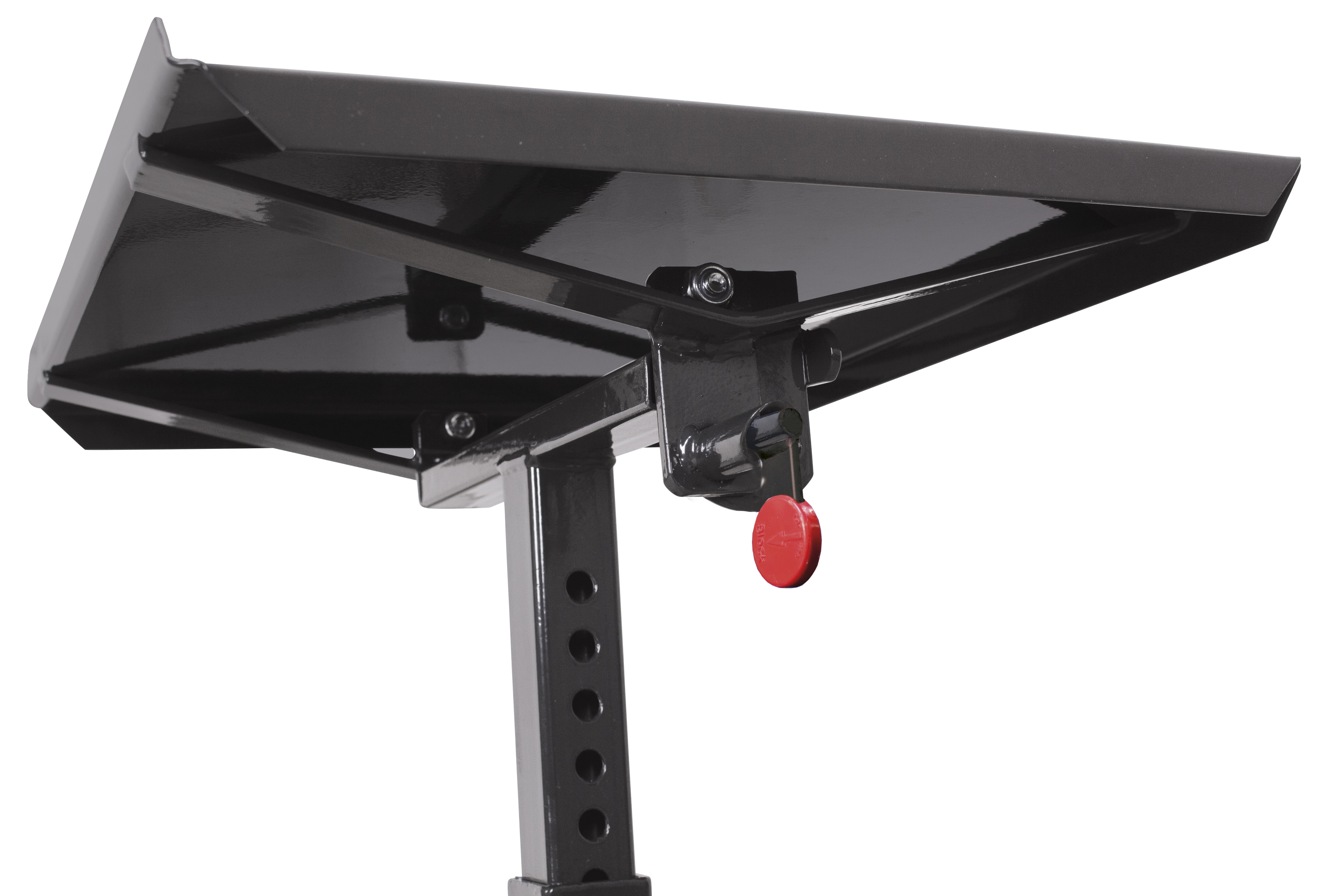 Ergonomischer Materialständer einseitig neigbar, höhenverstellbar 695 - 1065 mm, für Kisten 600 x 400 mm, RAL 7016, ideal für Montage & Logistik