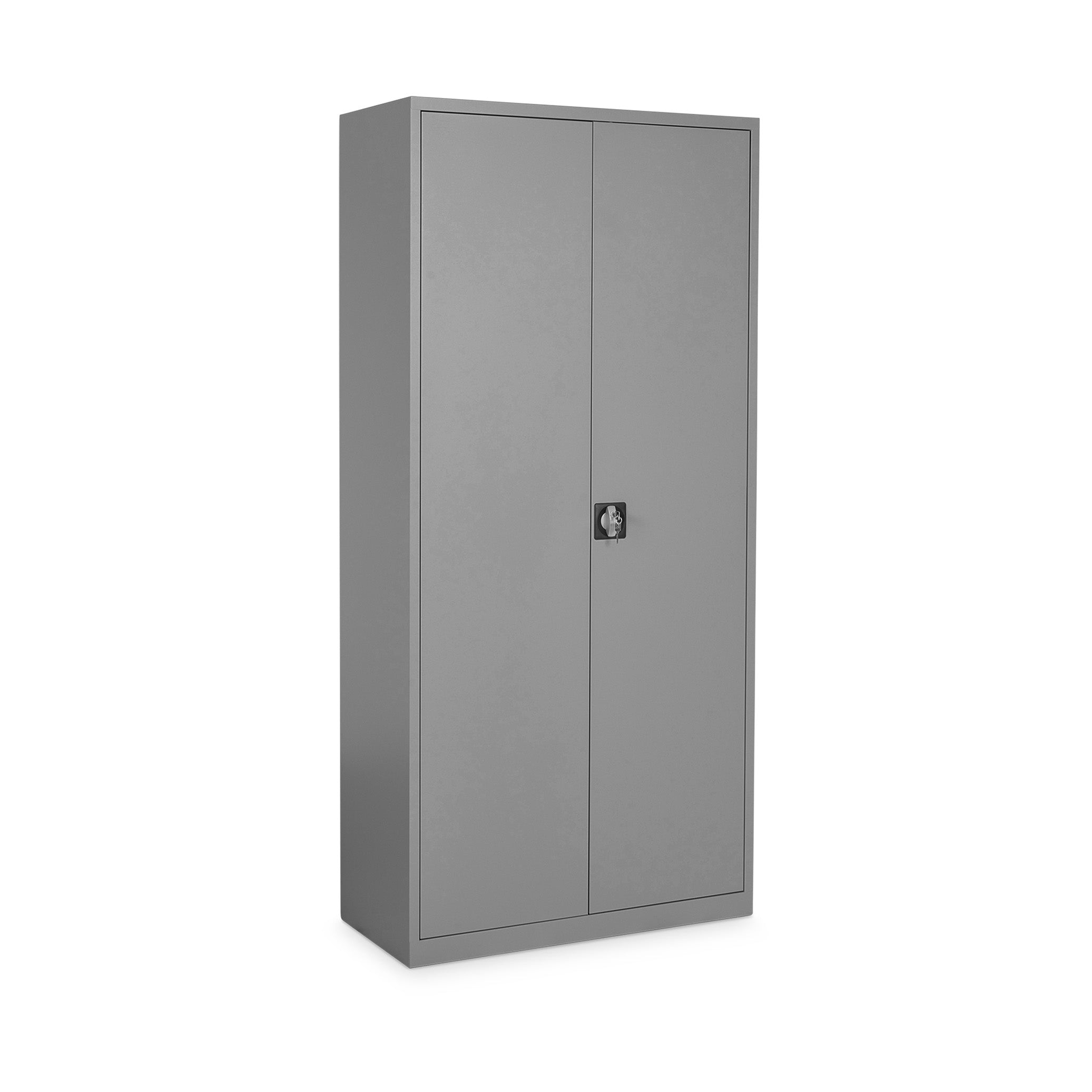Stahl-Aktenschrank 800 × 380 × 1800 mm (4,5 Ordnerhöhen), Weißaluminium – robuster Stahlschrank für sichere Aktenaufbewahrung Stahl-Aktenschrank 800 × 380 × 1800 mm (4,5 Ordnerhöhen), Weißaluminium – robuster Stahlschrank für sichere Aktenaufbewahrung