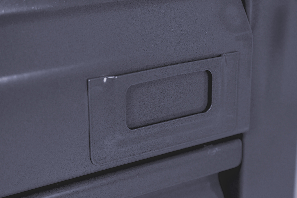 Komfortabler ESD Werkstattwagen 250 kg mit 3 Ladeflächen und Schubladen, RAL 7024, 1125 × 625 mm