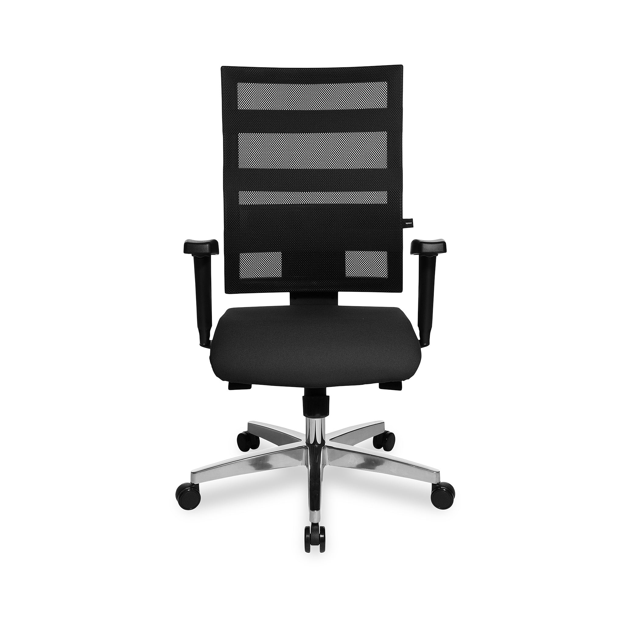 Bürodrehstuhl X-Pander – Moderner Bürostuhl mit Netzrücken & atmungsaktiver Sitzfläche, Schwarzes Polster | GS geprüft