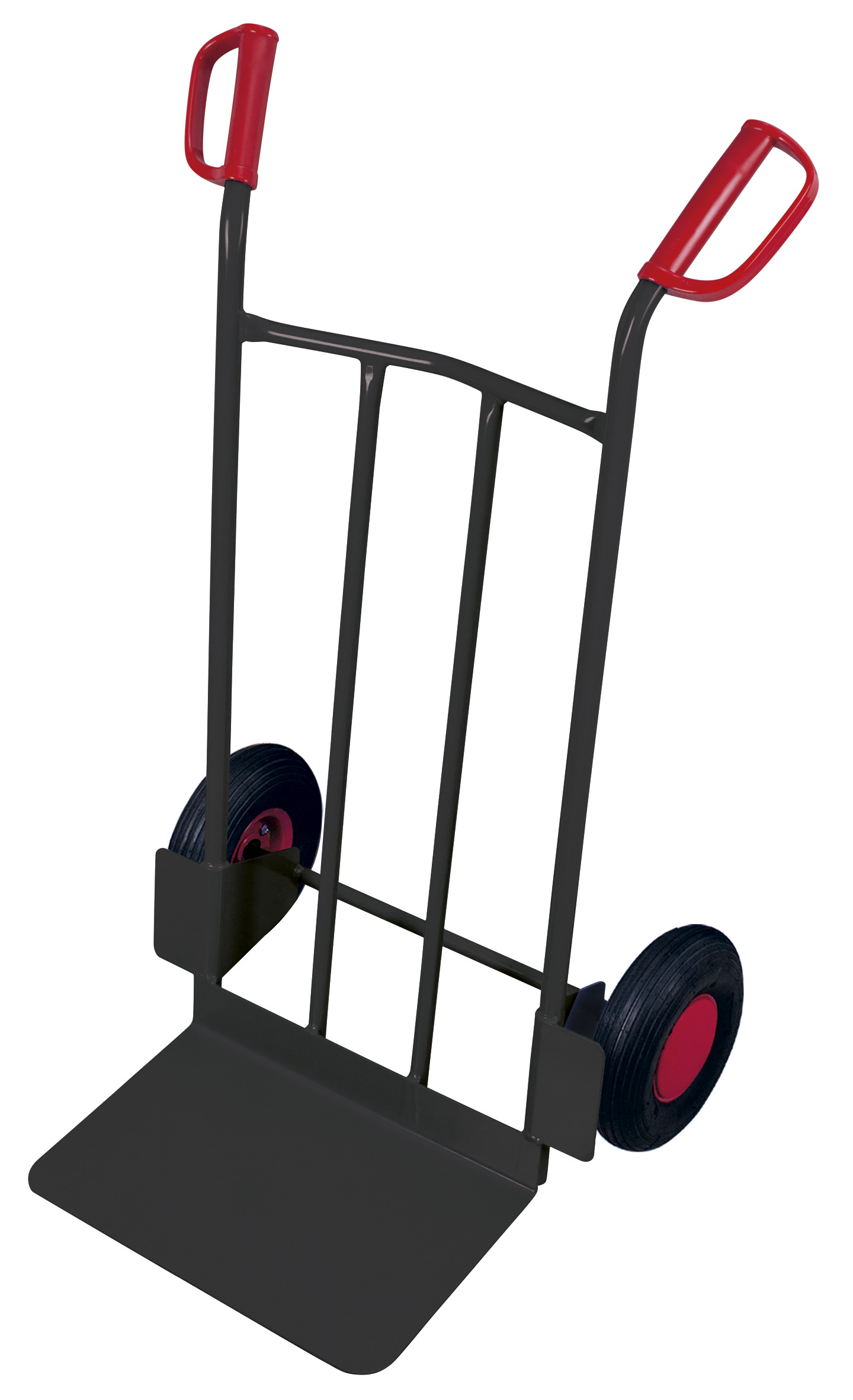 Verstärkte Stahlrohrkarre mit Luftbereifung 250 kg, Schaufel 480 × 300 mm, RAL 7016 – ideal für Lager & Transport Verstärkte Stahlrohrkarre mit Luftbereifung 250 kg, Schaufel 480 × 300 mm, RAL 7016 – ideal für Lager & Transport