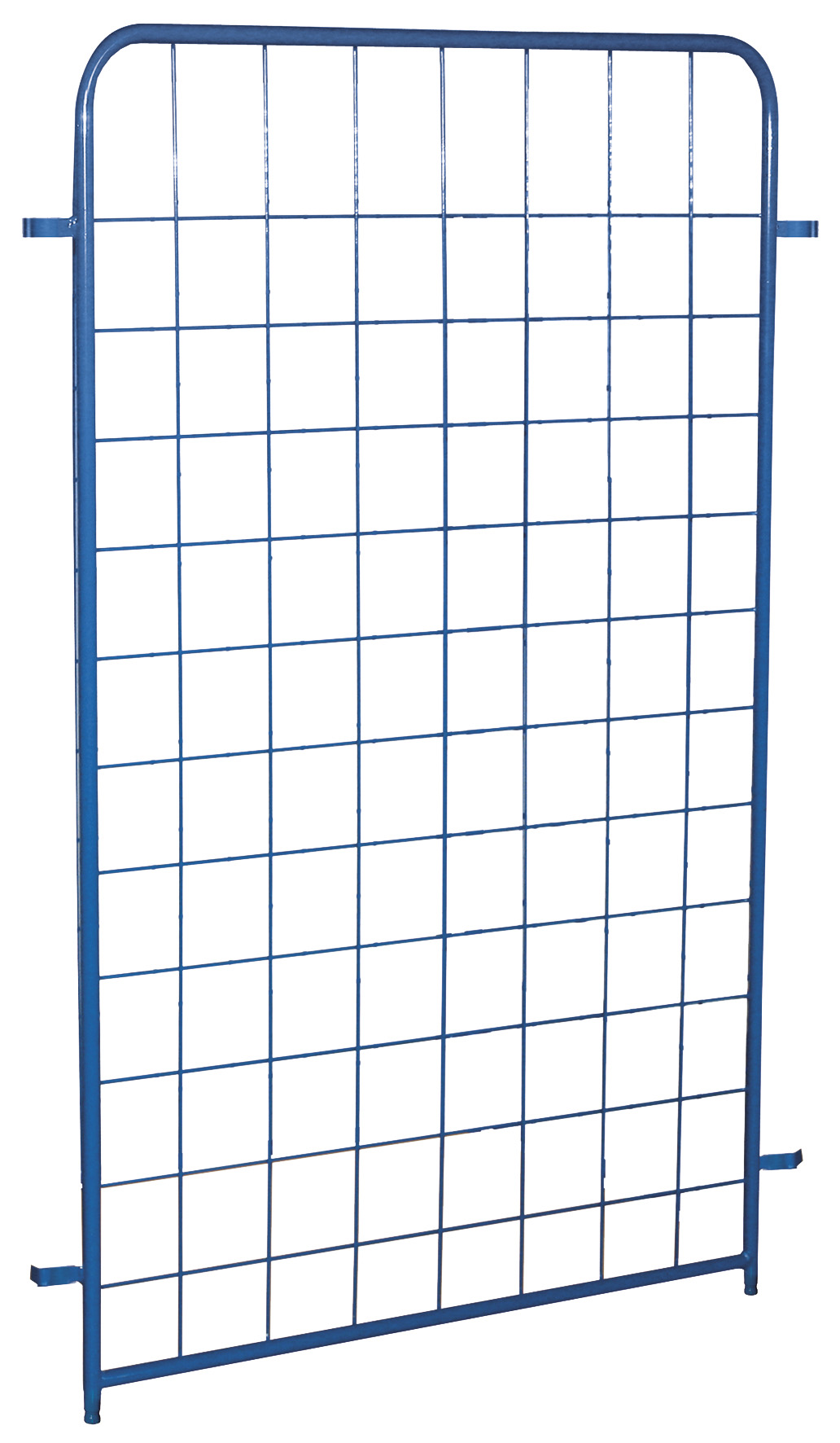 Robuste Längswand 925 × 1525 mm aus Drahtgitter, einhängbar für Paket- und Etagenwagen, RAL 5010, ideal für Lager & Werkstatt