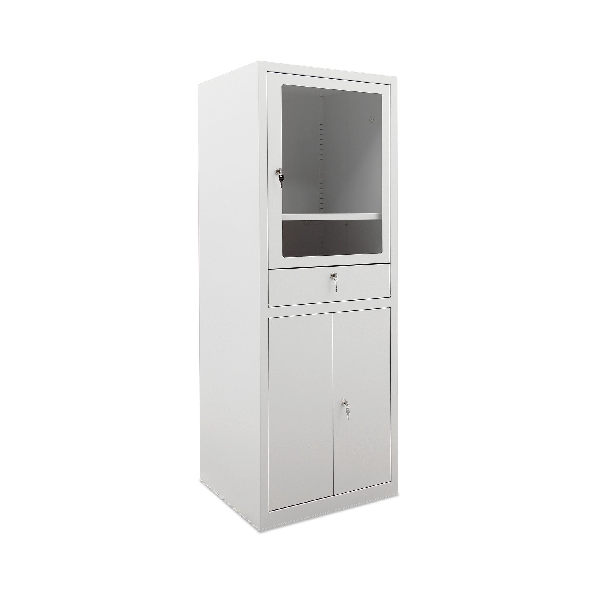 Funktionaler Computerschrank 650 × 550 × 1750 mm, farbe lichtgrau Funktionaler Computerschrank 650 × 550 × 1750 mm, farbe lichtgrau
