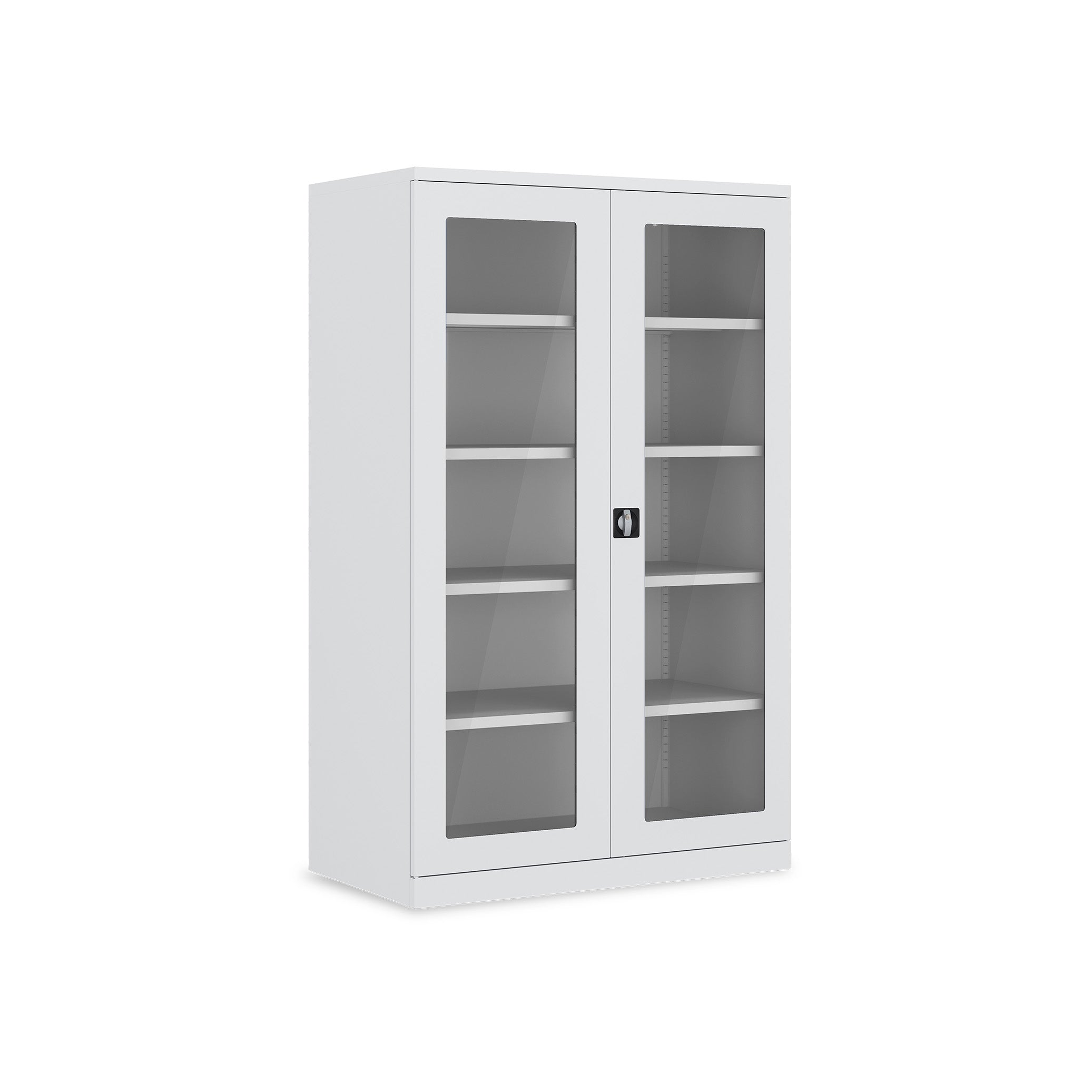 Werkstattschrank mit Acrylglasfenstern 1200 × 500 × 1950 mm – 4 Fachböden, Farbe lichtgrau Werkstattschrank mit Acrylglasfenstern 1200 × 660 × 1950 mm – 4 Fachböden, Farbe lichtgrau