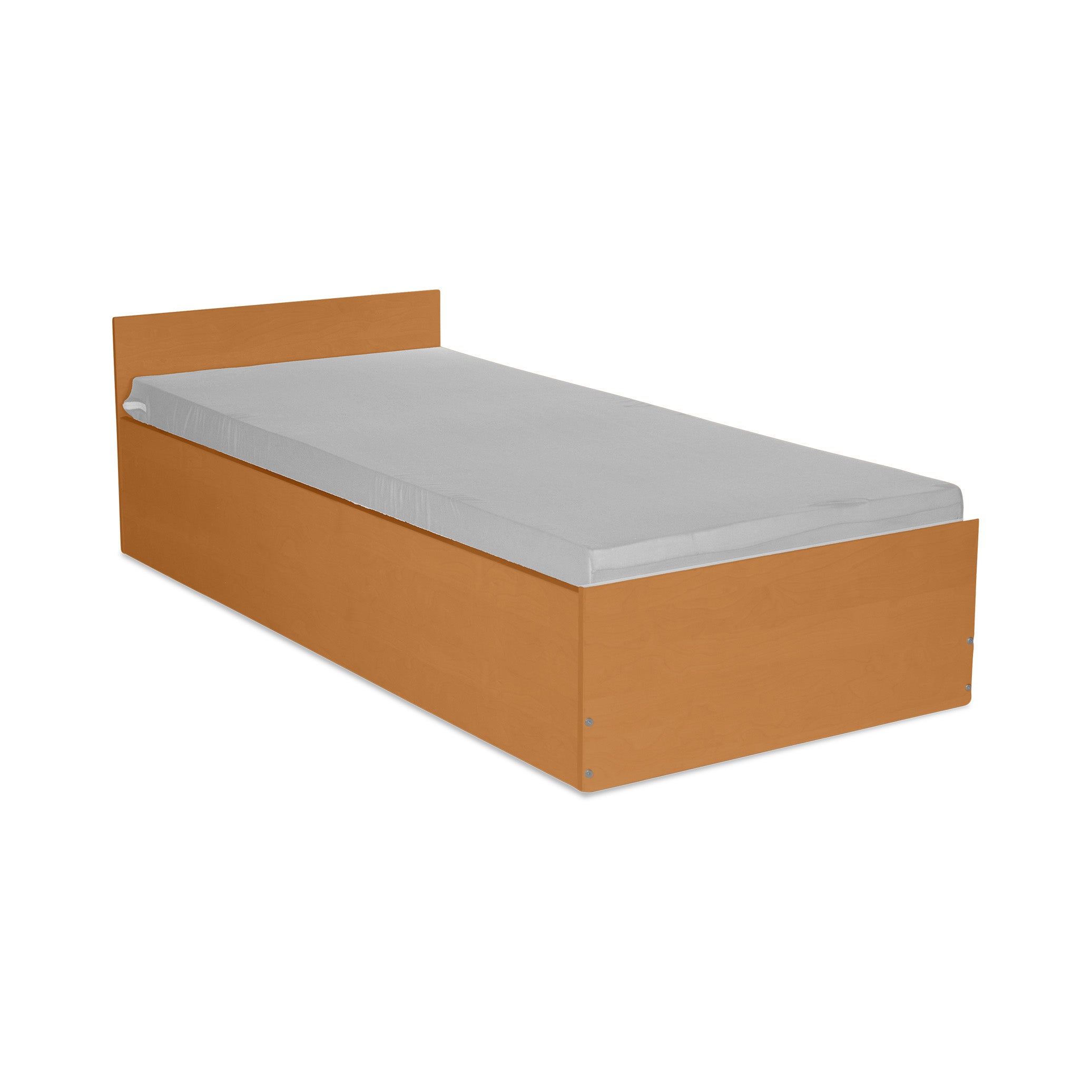 Stabiles Holz-Kastenbett 900 × 2000 mm, Dekor Buche – inklusive Rolllattenrost