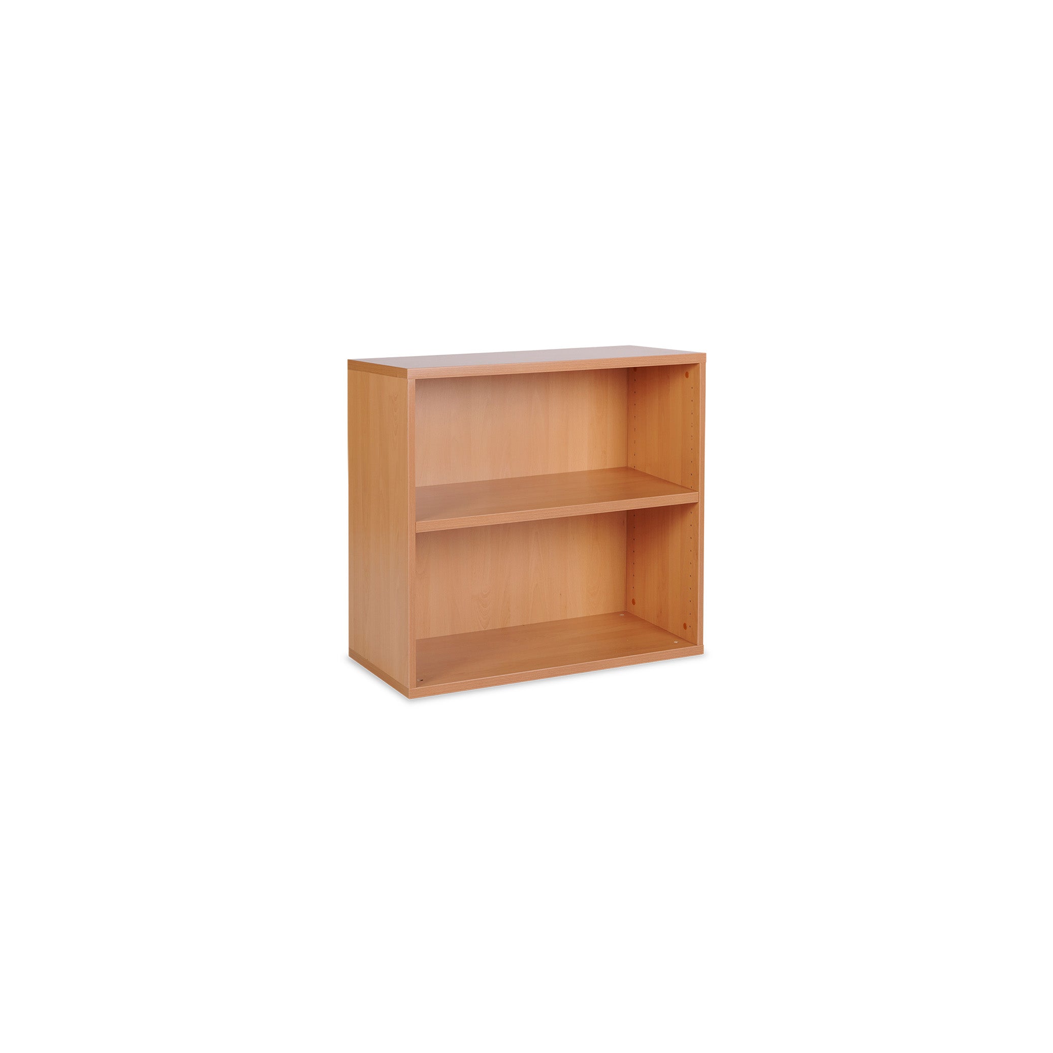 Kompakter Aktenschrank 800 × 375 × 740 mm mit Flügeltüren, 2 Ordnerhöhen – Farbe Buche Aktenschrank aus Holz mit 2 Ordnerhöhen – Dekor Buche, abschließbar (800 x 393 x 740 mm) – Klassisch, stabil & praktisch