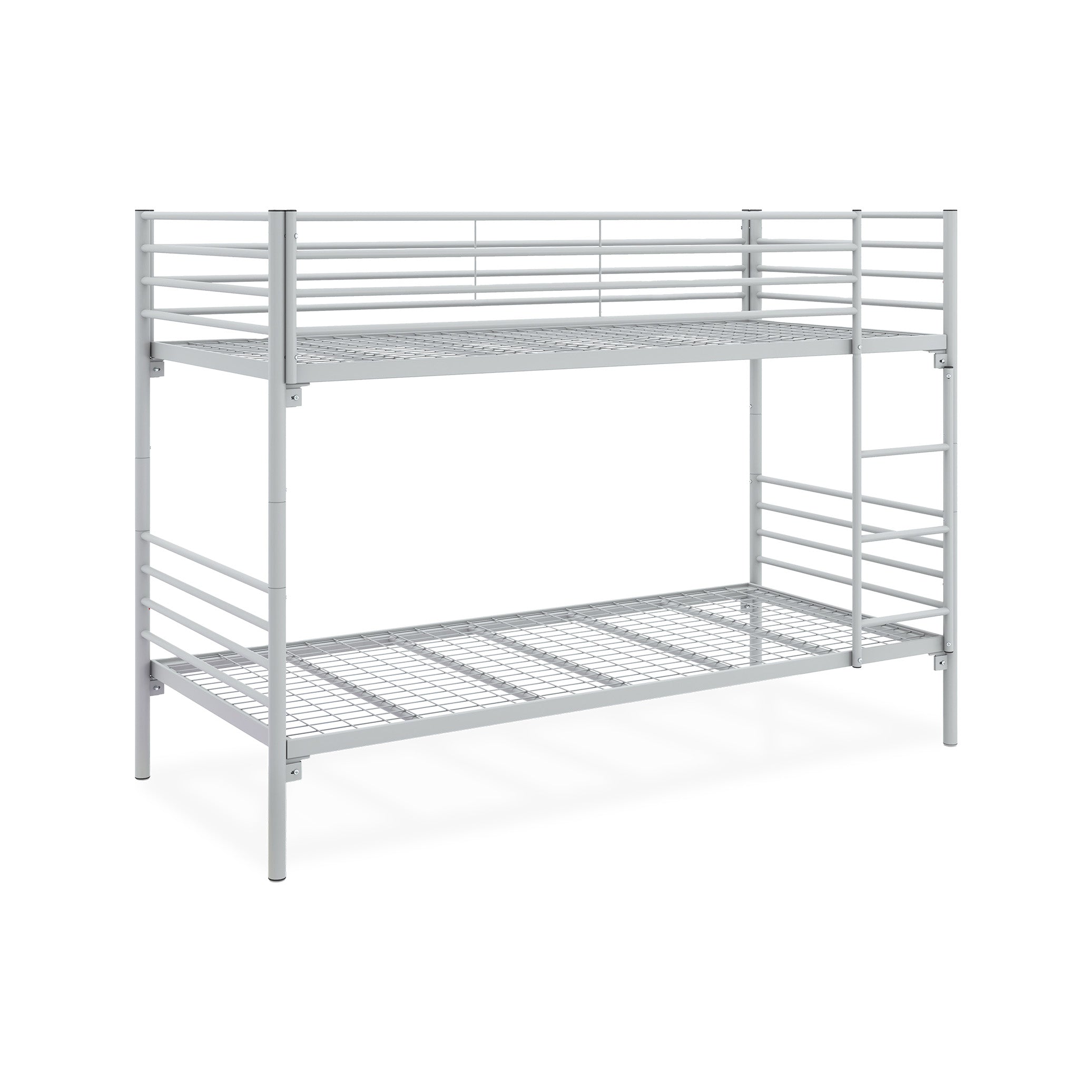 TÜV-zertifiziertes Sicherheitsetagenbett 2000 × 900 mm, Farbe weißaluminium, je Liegefläche 150 kg belastbar