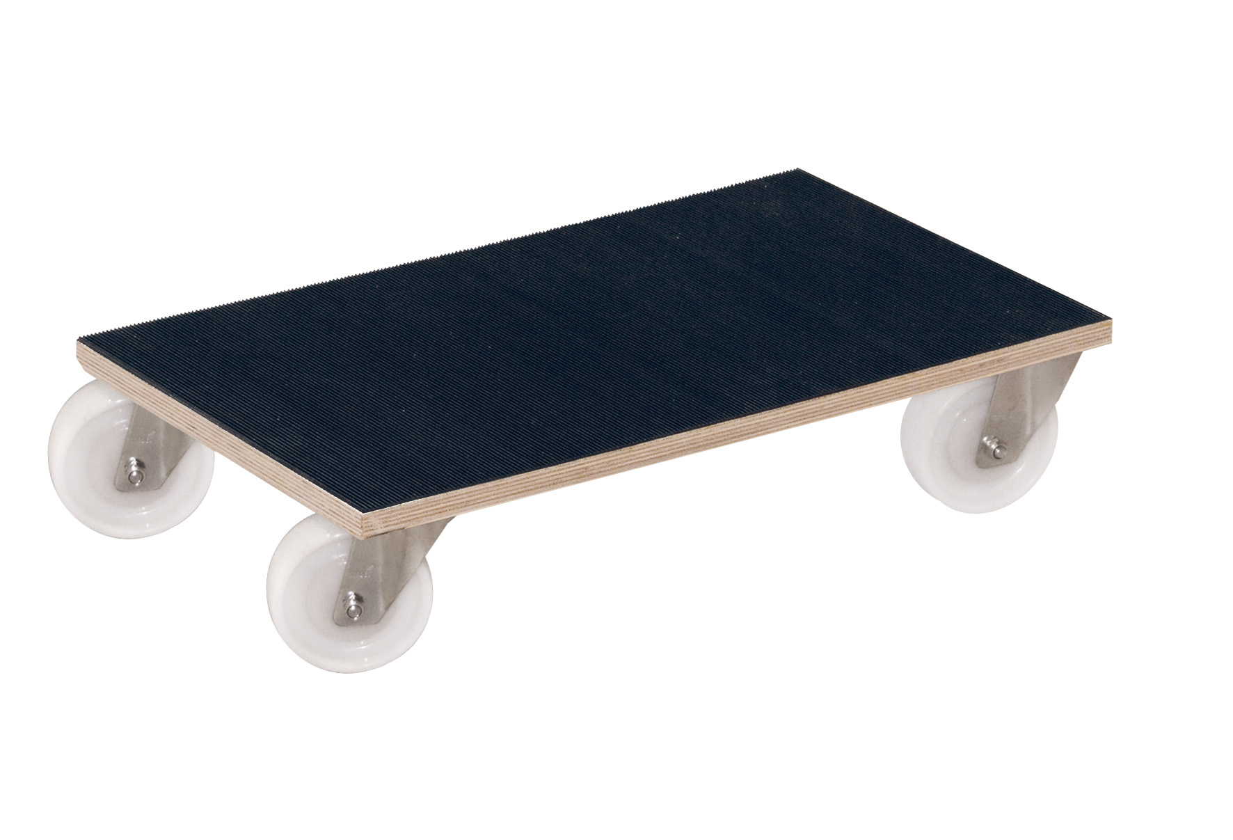 Kompakter Möbelhund® mit Kunststofflenkrollen, 600 × 300 × 145 mm, 500 kg Traglast Strapazierfähiger Möbelhund® mit Kunststofflenkrollen, 600 × 350 × 145 mm, 500 kg Traglast