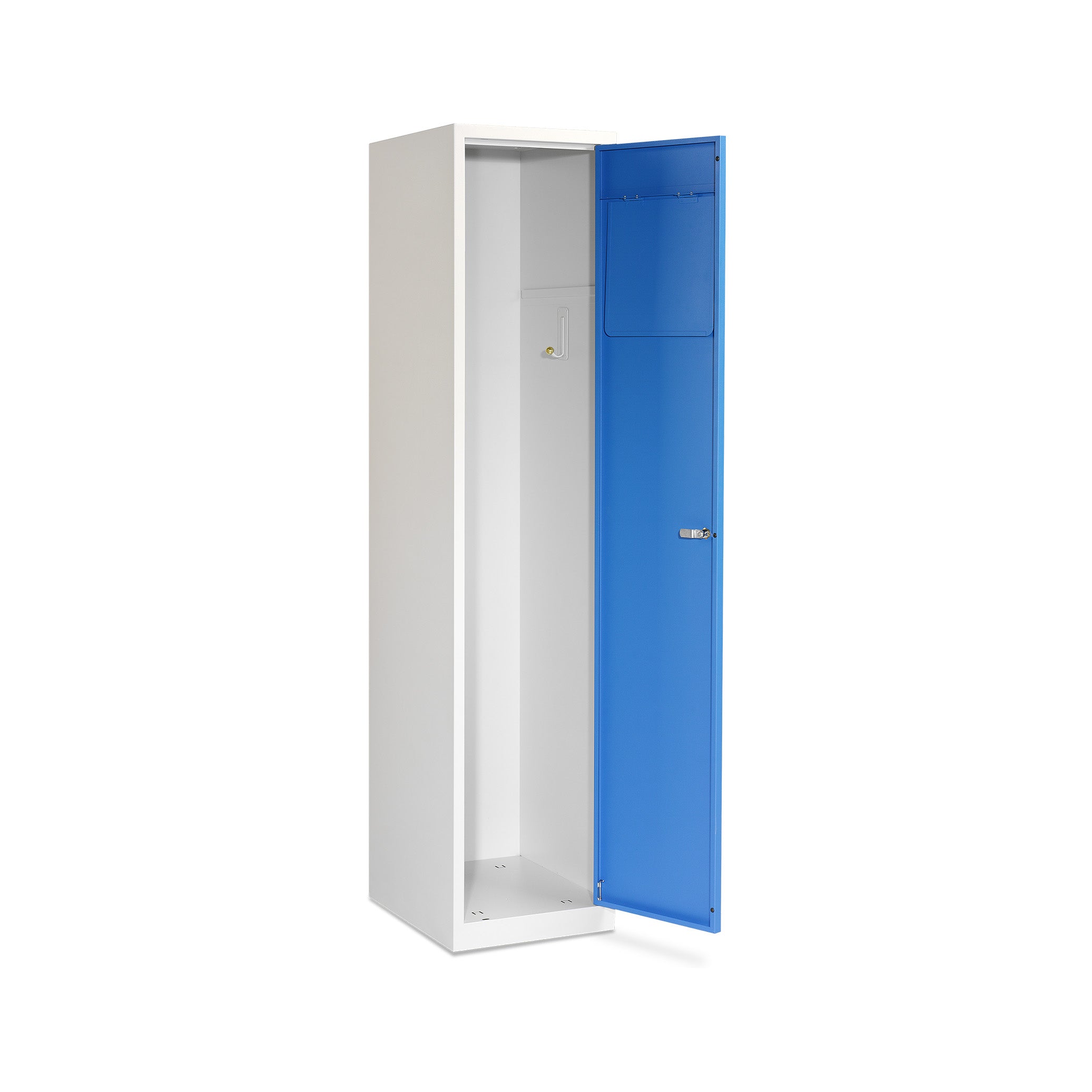 Funktionaler Wäschesammelschrank 400 × 500 × 1800 mm, farbe lichtgrau/enzianblau