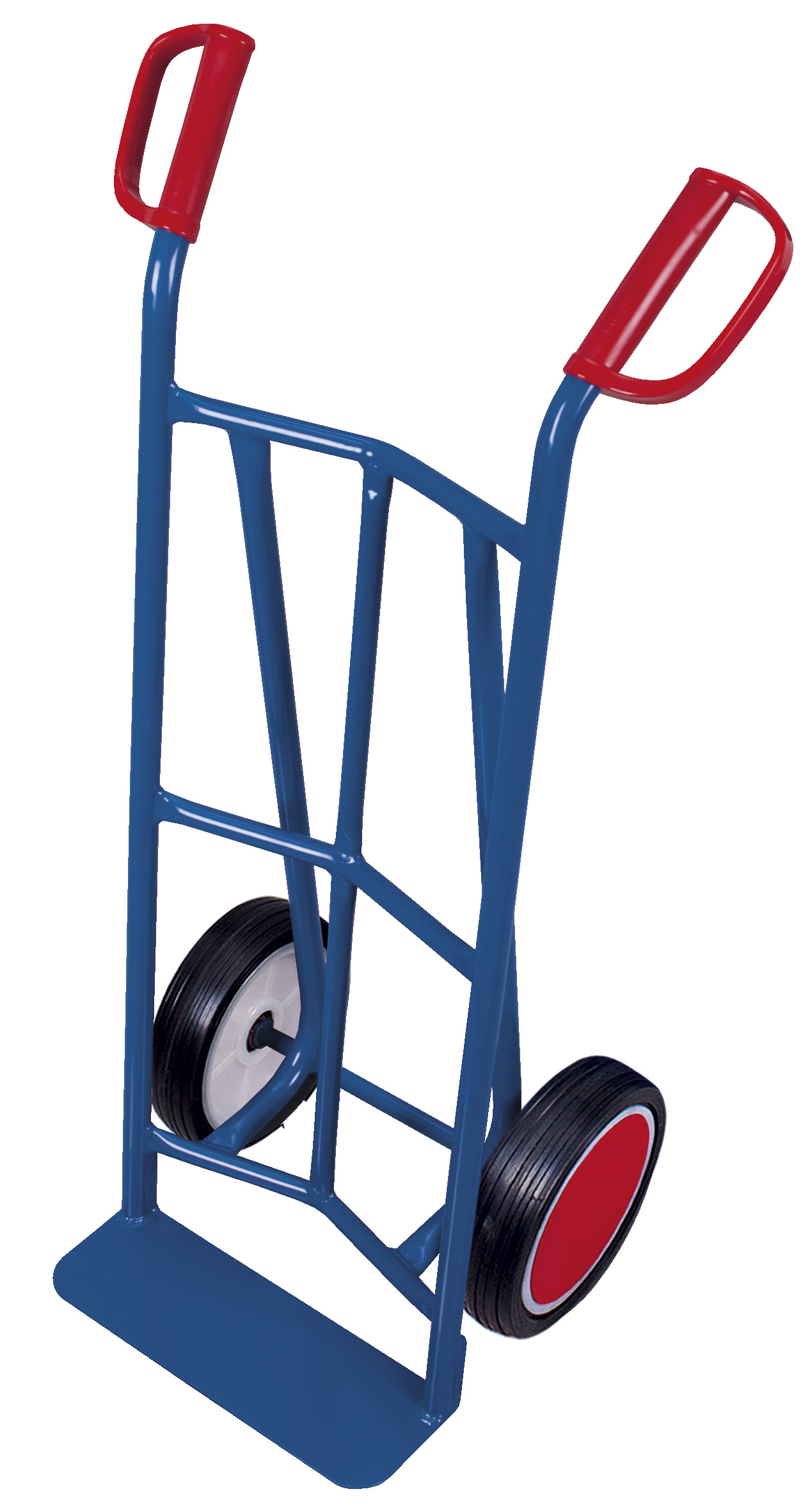 Kompakte Stahlrohrkarre mit Vollgummibereifung 200 kg, Schaufel 400 × 110 mm, RAL 5010 – mit Standbügeln, ideal für Lager & Werkstatt Kompakte Stahlrohrkarre mit Vollgummibereifung 200 kg, Schaufel 400 × 110 mm, RAL 5010 – mit Standbügeln, ideal für Lager & Werkstatt