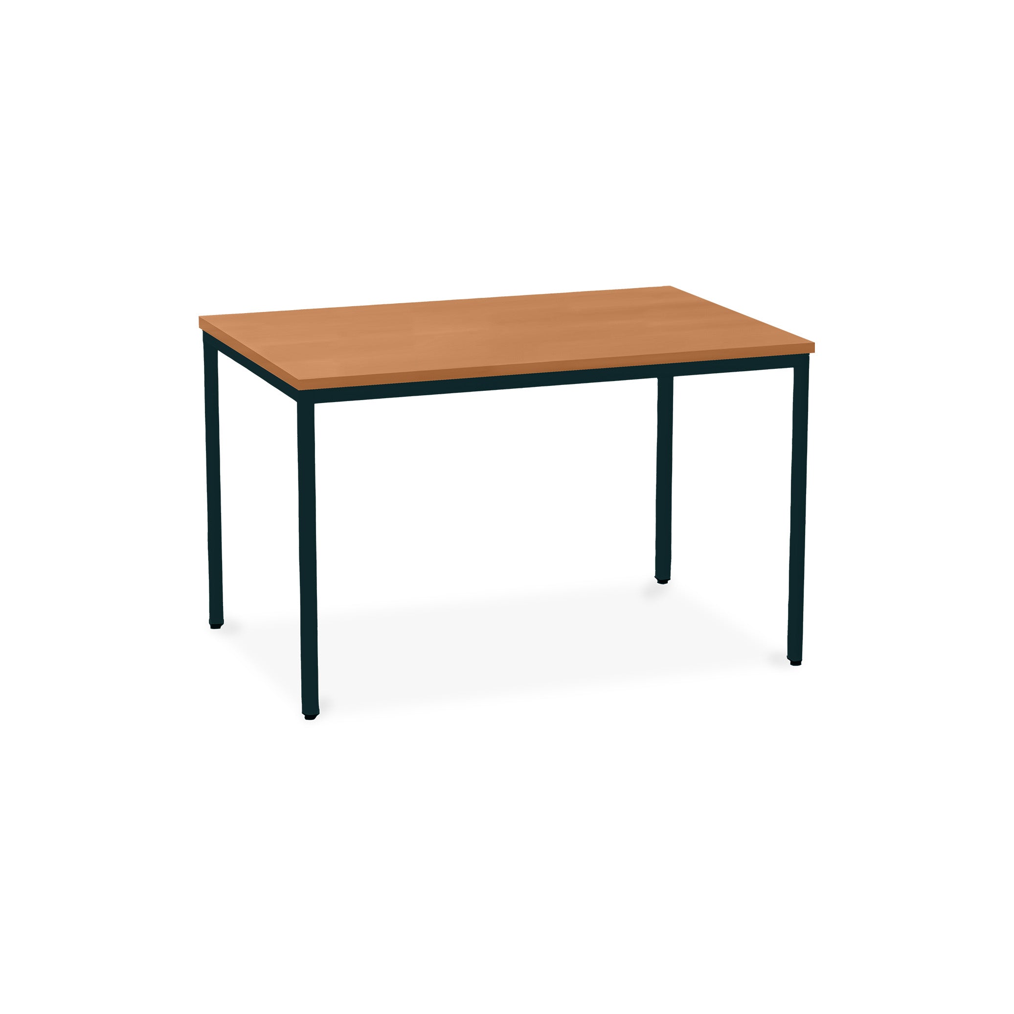 Stabiler Mehrzwecktisch 1200 × 800 × 750 mm, Rechteckfüße, Dekor Tiefschwarz/Buche – vielseitig einsetzbar Stabiler Mehrzwecktisch 1200 × 800 × 750 mm, Rechteckfüße, Dekor Tiefschwarz/Buche – vielseitig einsetzbar