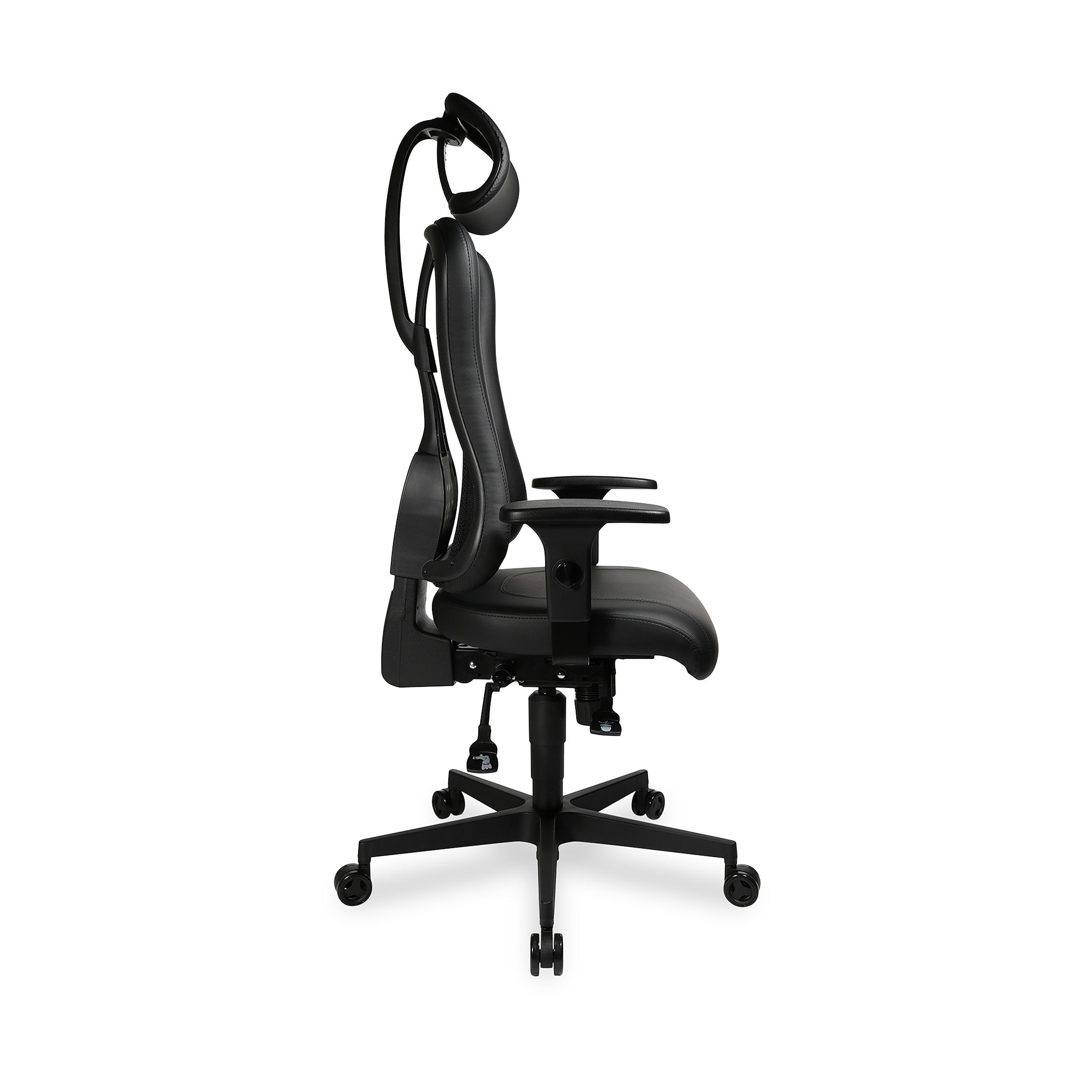 Bürodrehstuhl Sitness RS – Ergonomischer Bürostuhl mit Sitness‑Gelenk & 2‑farbigem Design, GS geprüft – Schwarzes Polster